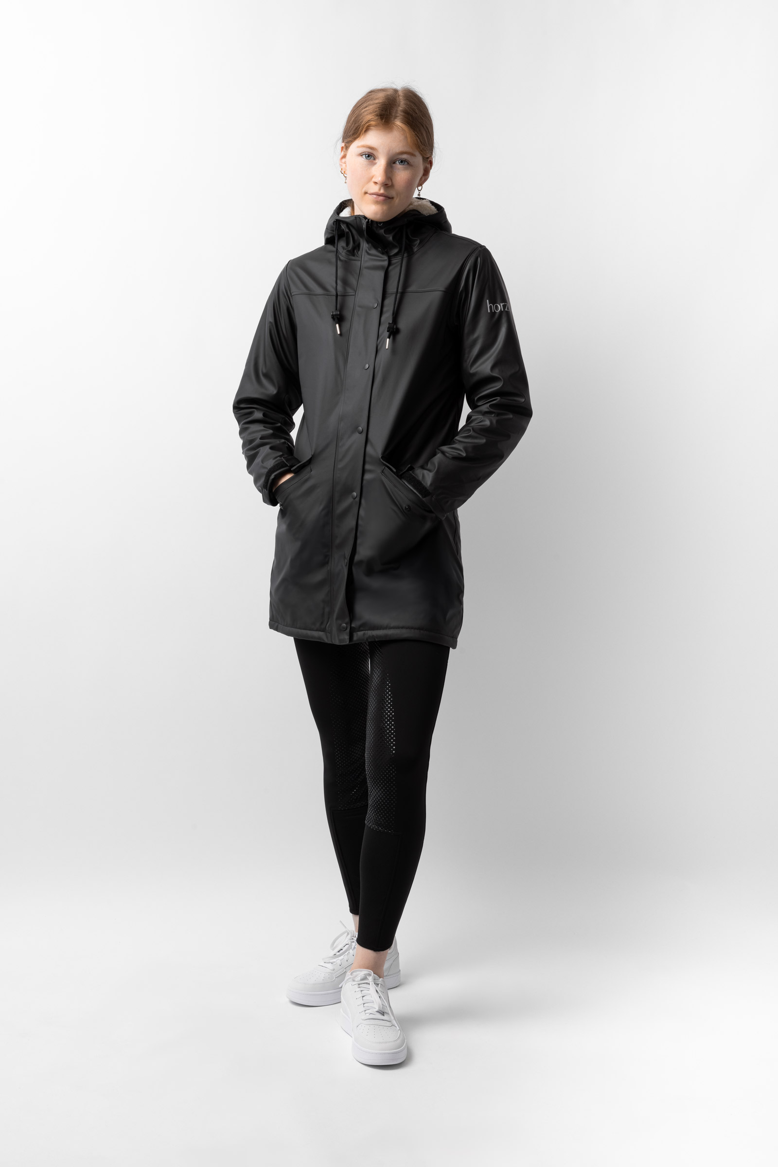 Horze Billie PU regnjakke med fleece, dame