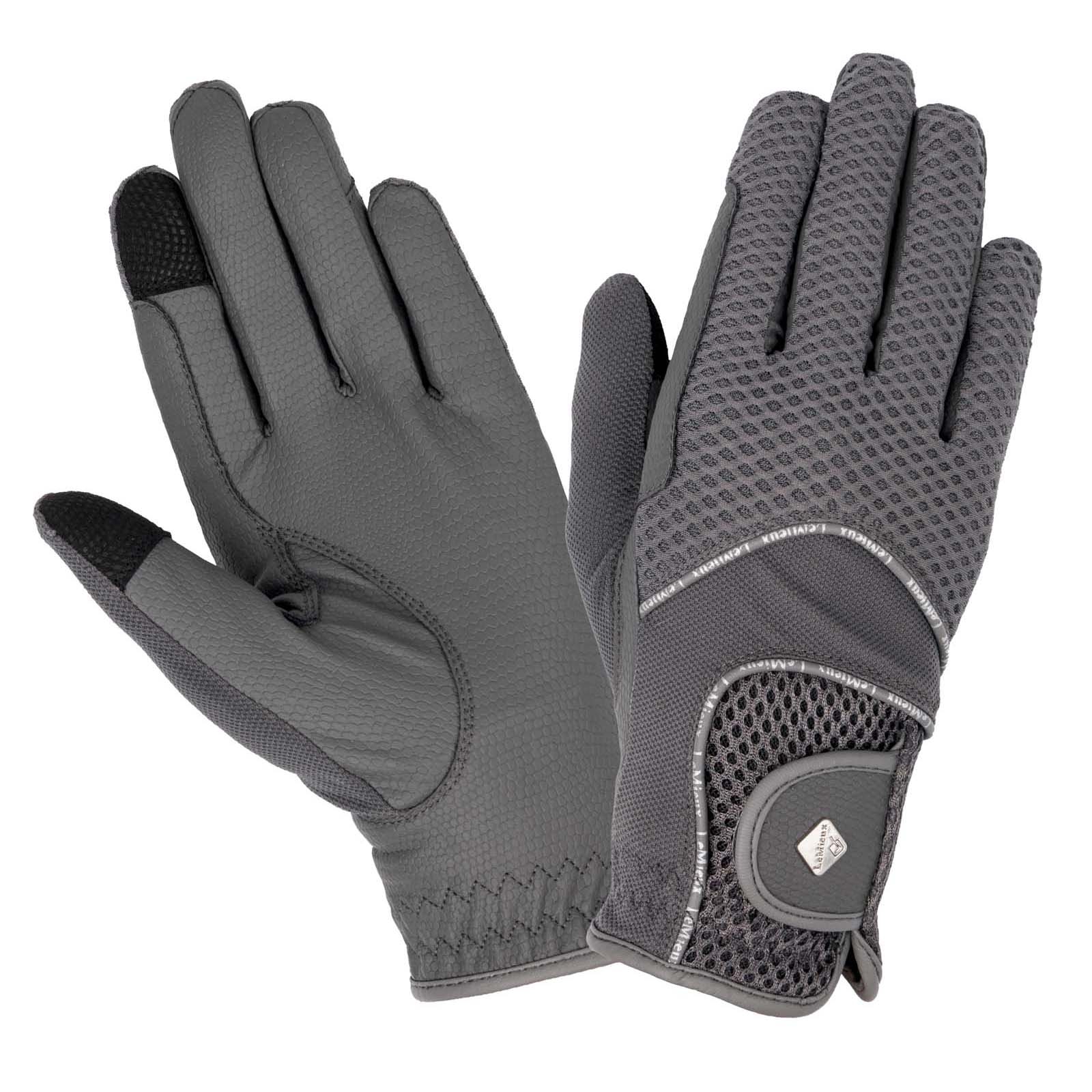 Grey LeMieux Pro Touch 3D mesh ridehansker