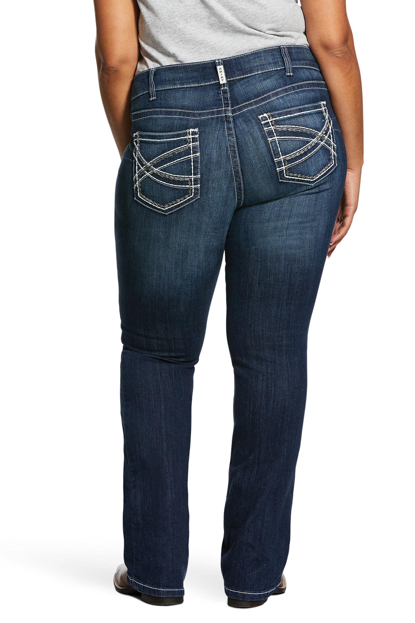Ariat R.E.A.L. Mid Rise Stretch Entwined Dame bootcut jeans
