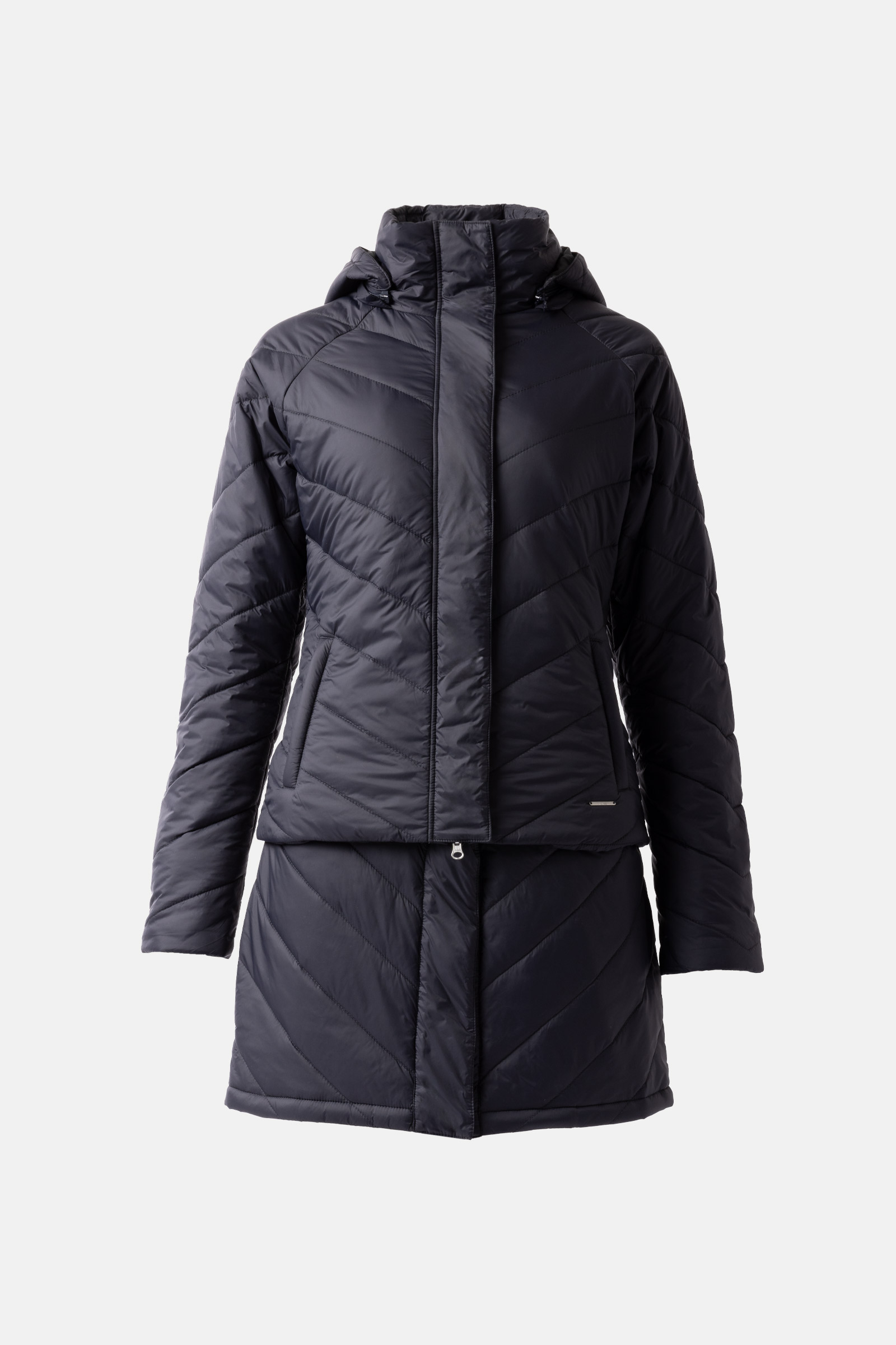 Dark Navy Horze Aurora f&ocirc;ret parkas ridejakke med avtakbar skjorte til dame