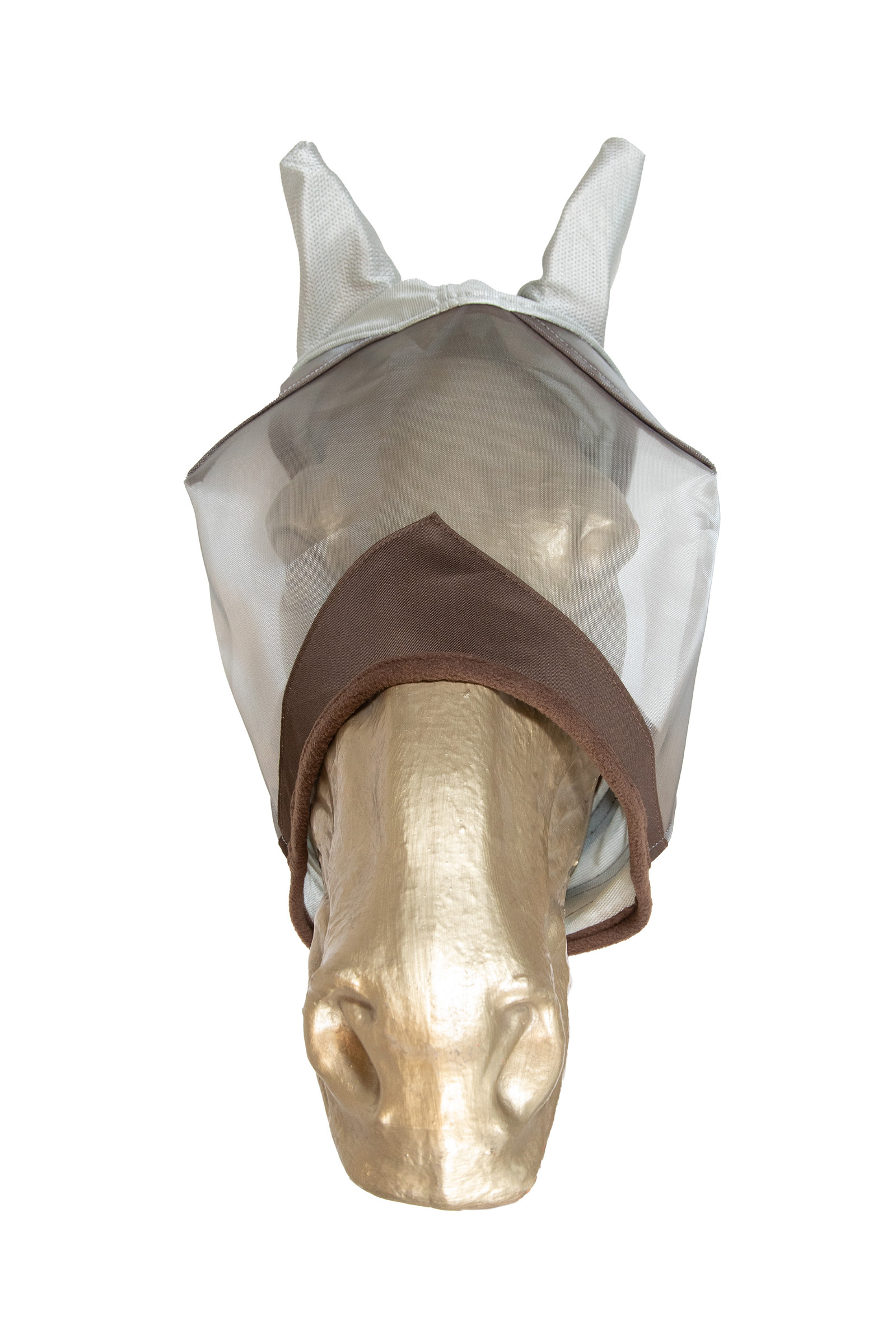 Silver Kentucky Horsewear Classic fluemaske med &oslash;rer