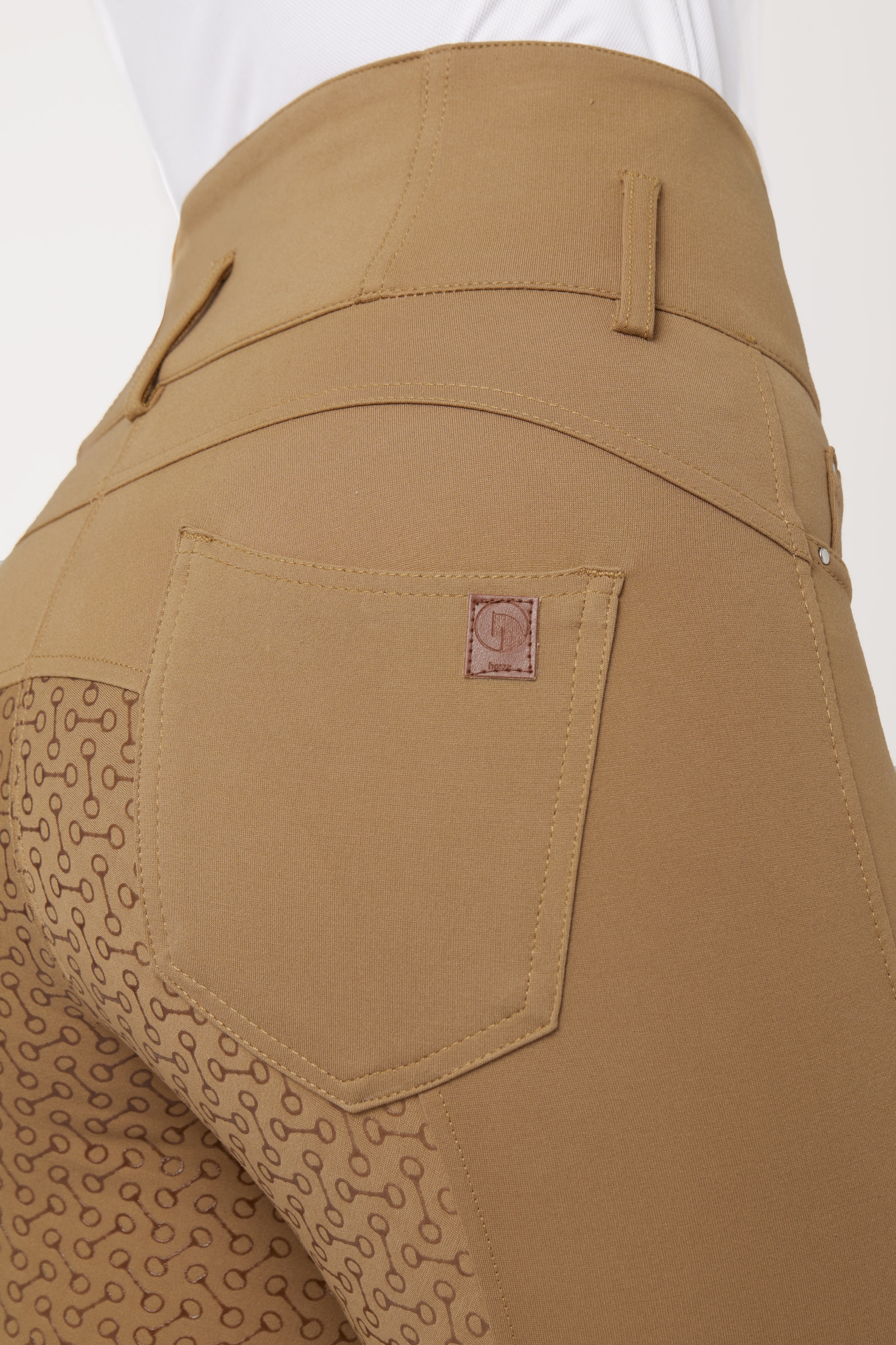 Horze Tara helforsterkede ridebukser med høyt liv og silikon, dame