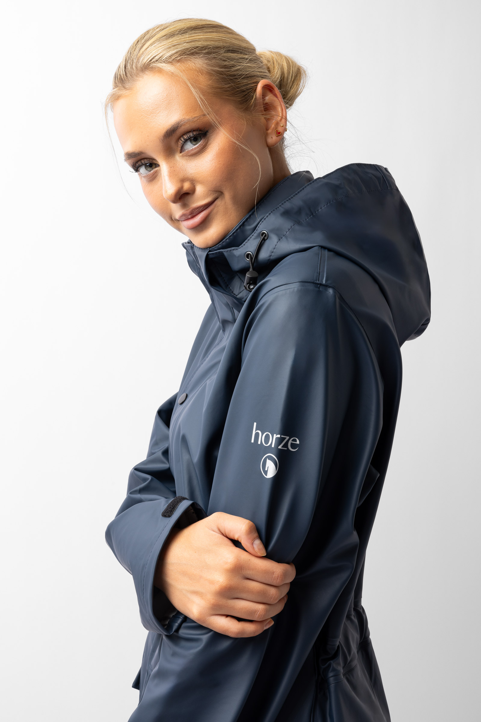 Horze Hazel lang regnjakke med splitt, dame