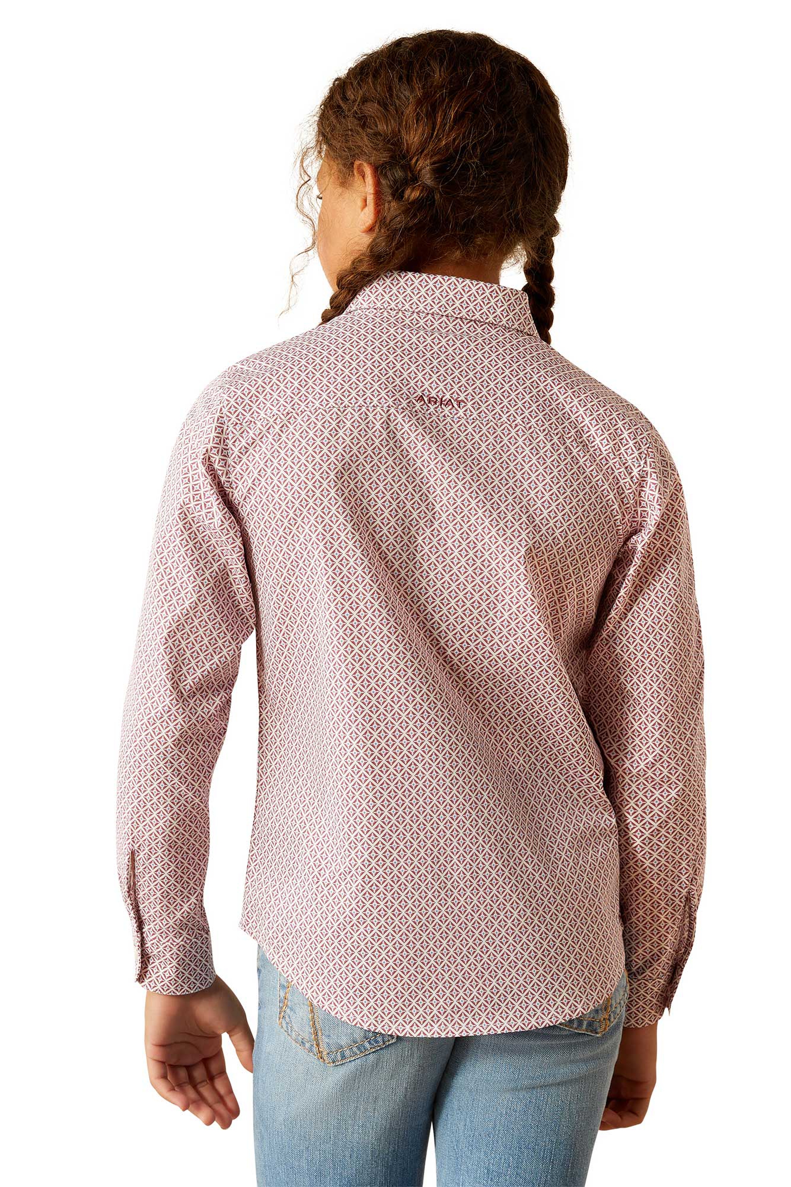 Ariat Team Kirby langermet barne-westernskjorte