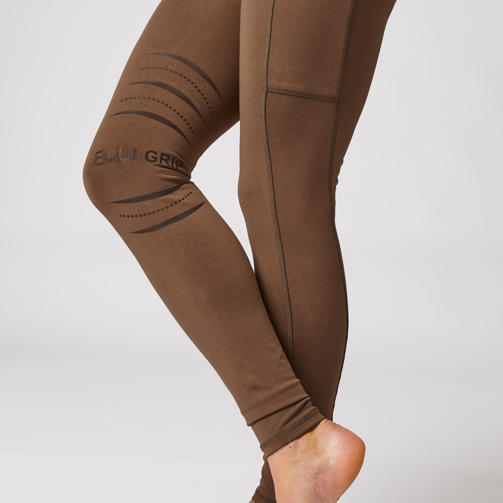 Ridetights, helforsterket silikon, mobillomme, dame