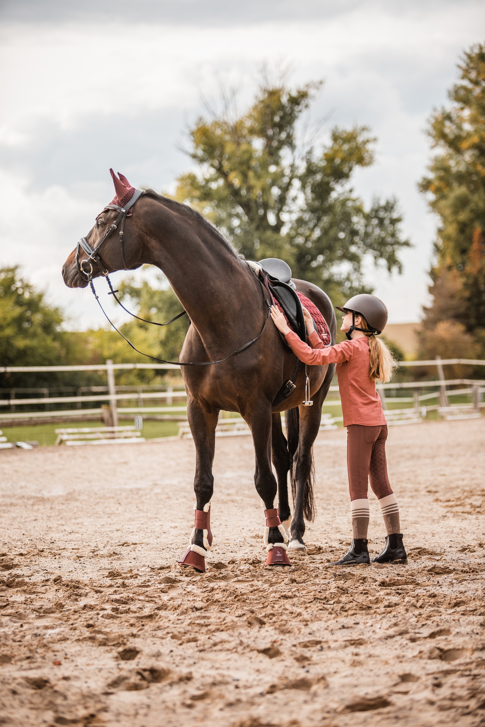 Horze Leighton Teens helforsterkede ridebukser med silikon og telefonlomme