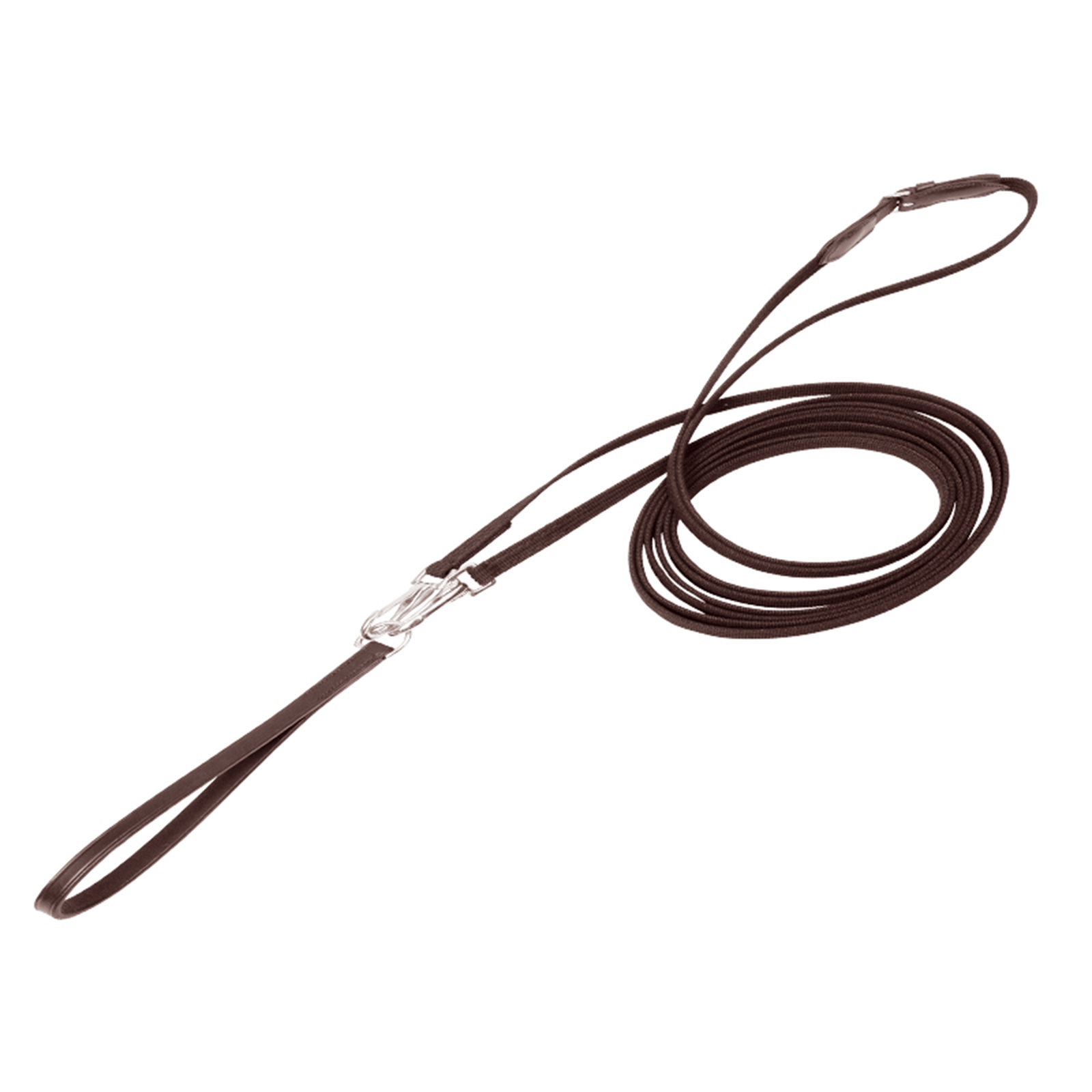 Brown Kavalakde web glidetøyler med lærløkke