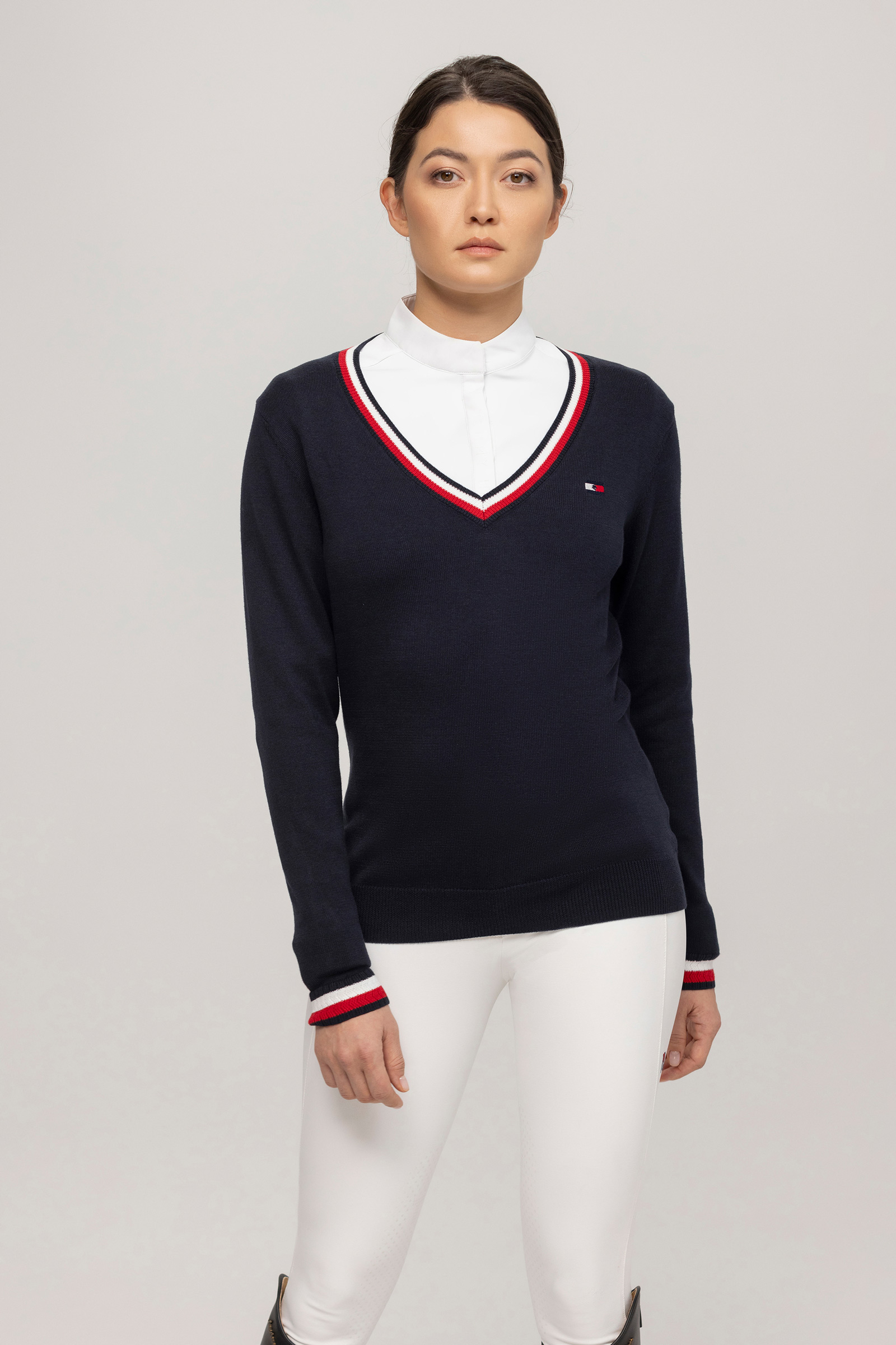 Tommy Hilfiger Equestrian Indiana dame genser med V-hals