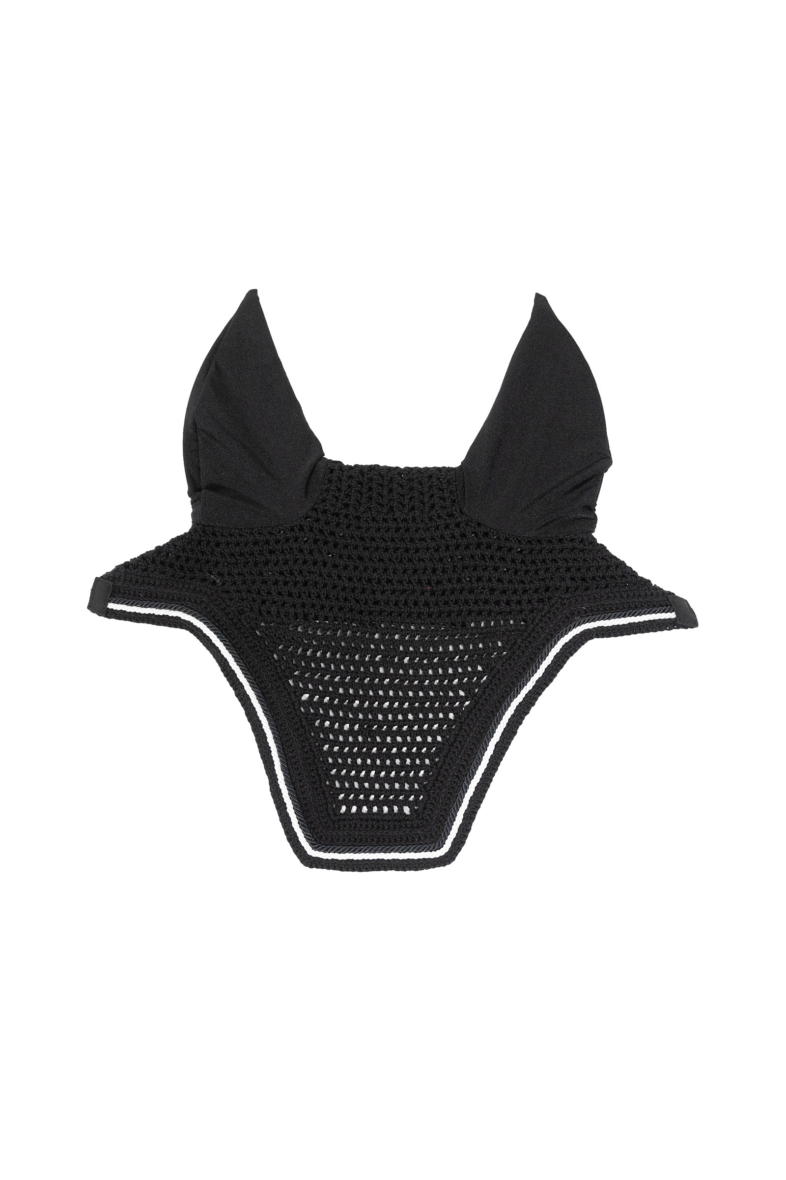 black Kentucky Horsewear ørehette Wellington Diamond Rope