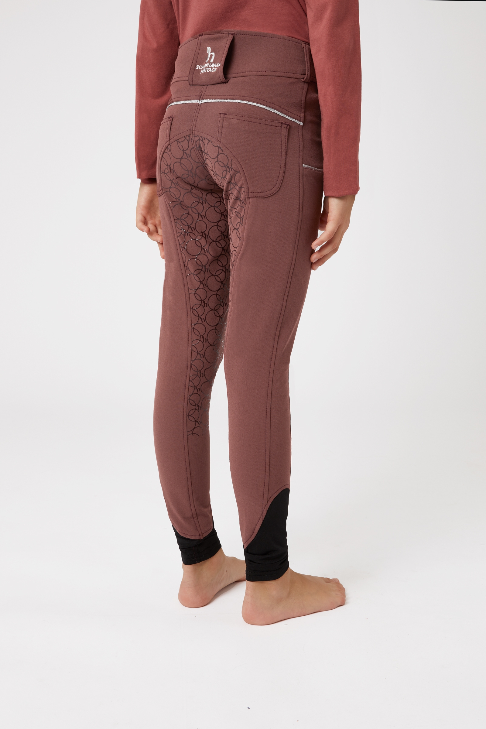 Horze Leighton Teens helforsterkede ridebukser med silikon og telefonlomme