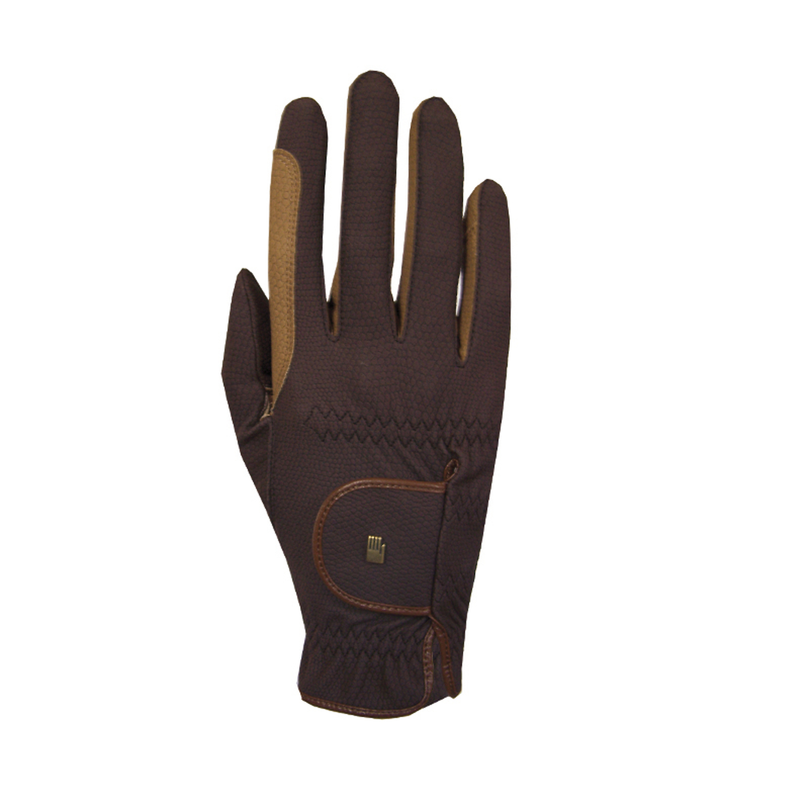 Dark Brown Roeckl Malta Grip tofargede ridehansker