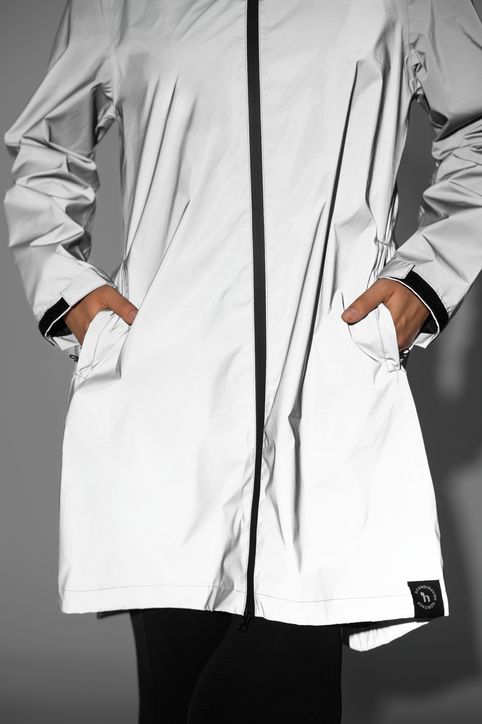 Horze Damene reflekterende regnjakke