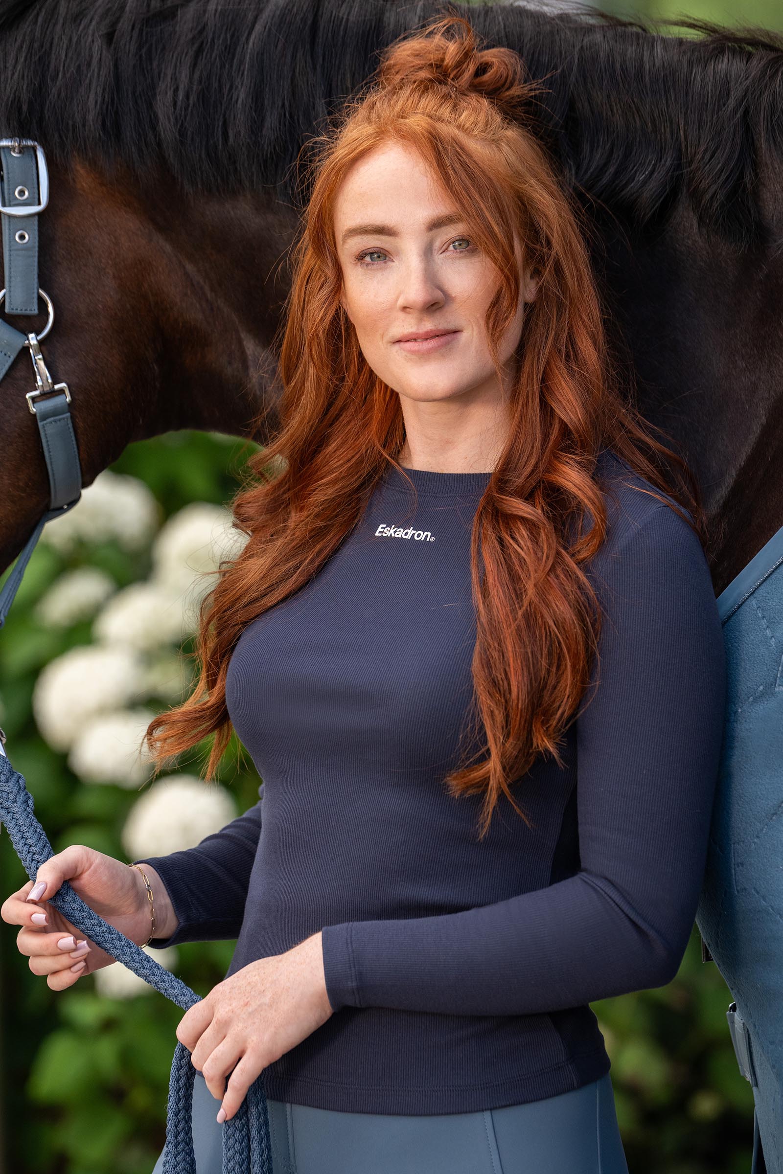 Eskadron Classic Sport SS26 Dame ribbet langermet skjorte