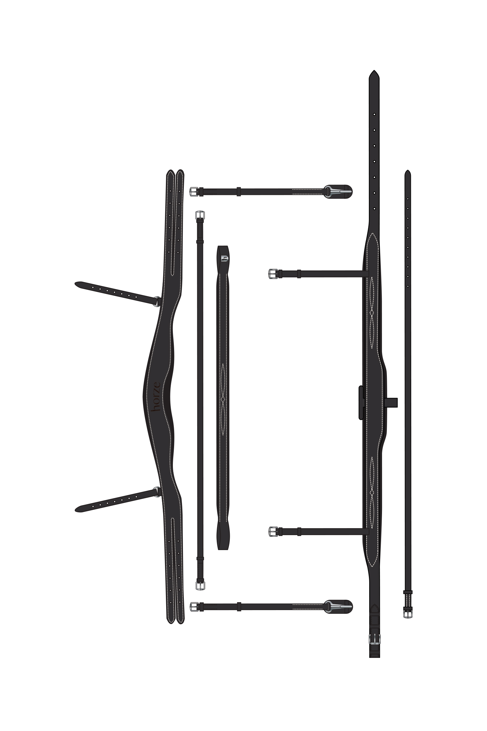 Horze Deauville spranghodelag med kroker