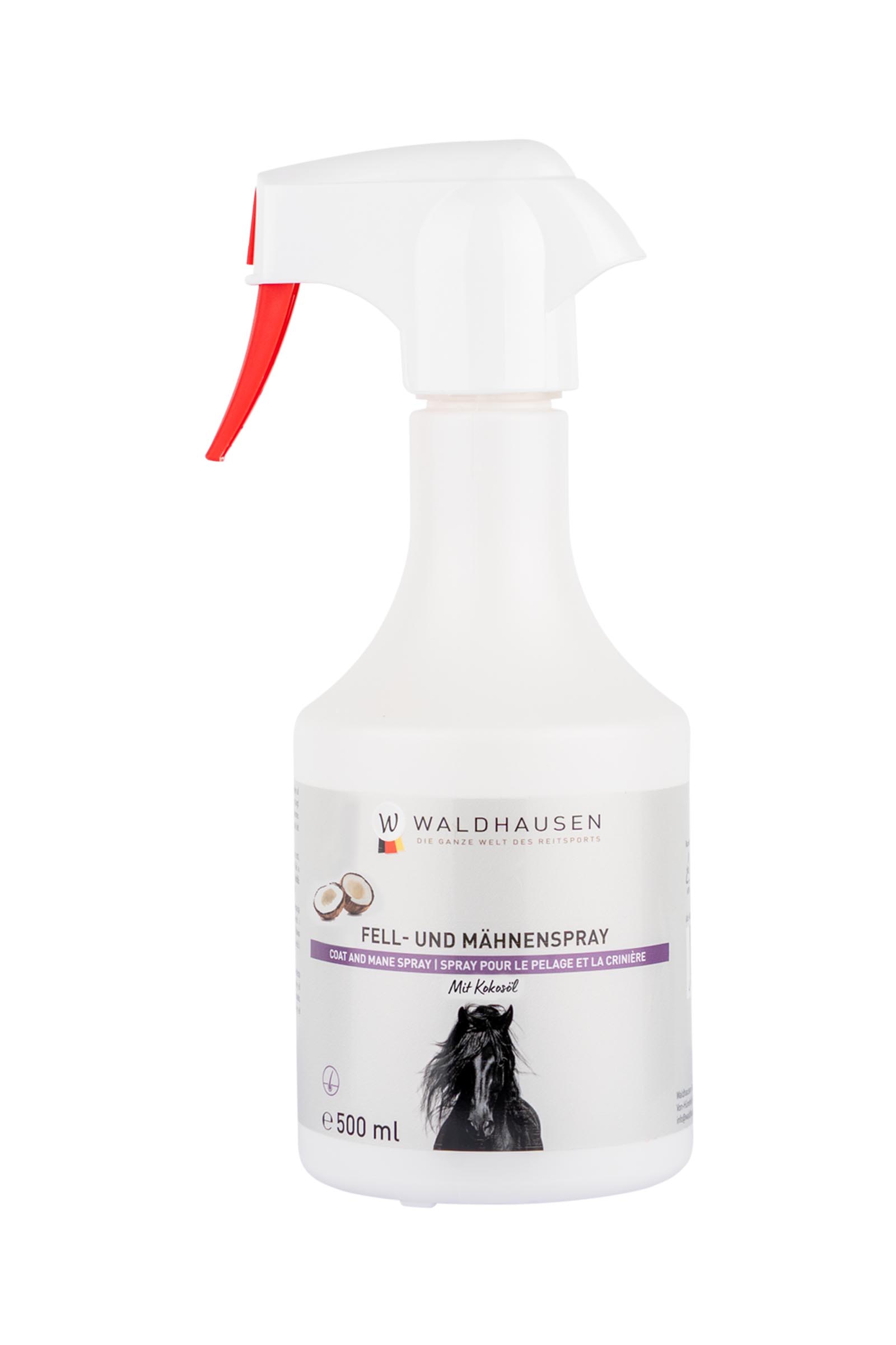 Waldhausen pels- og manespray med kokosolje, 500 ml