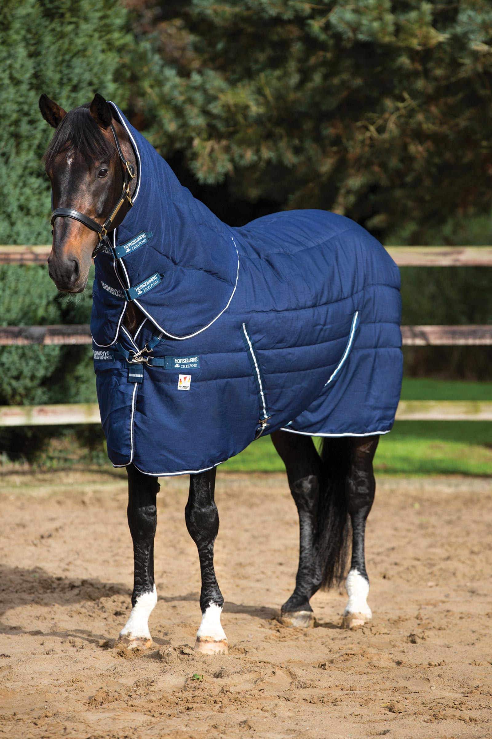 Horseware Rambo Plus Vari-Layer stalldekken med avtakbar hals, 450 g
