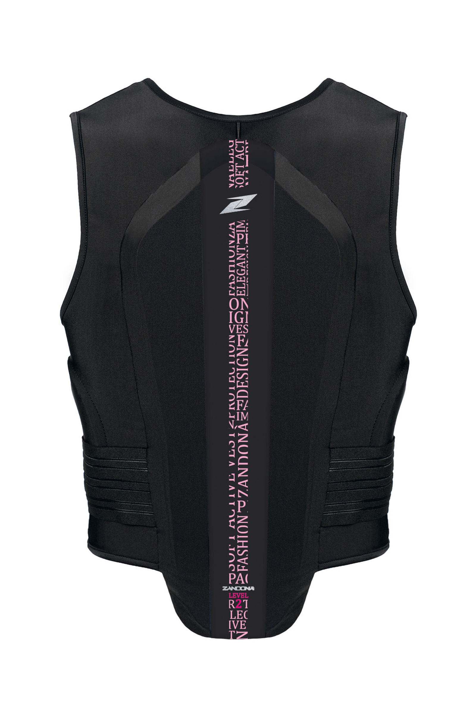 Black/Light Pink Stretch Zandona Soft Vest Pro x7 (168-177 cm) ryggbeskytter