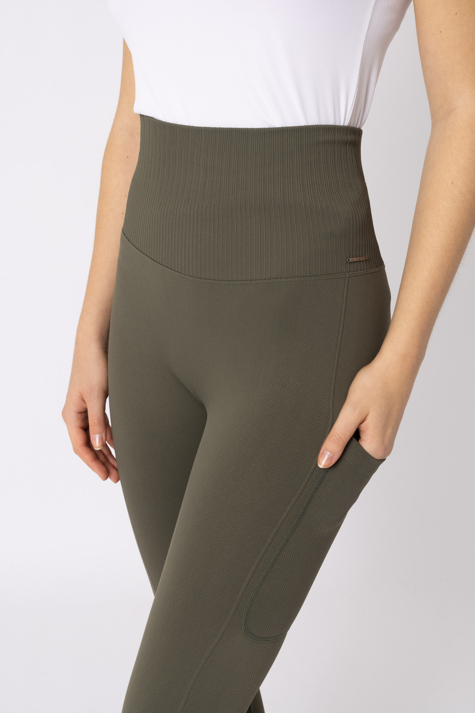 Horze Janine sømløse, helforsterkede ridetights med telefonlomme til dame