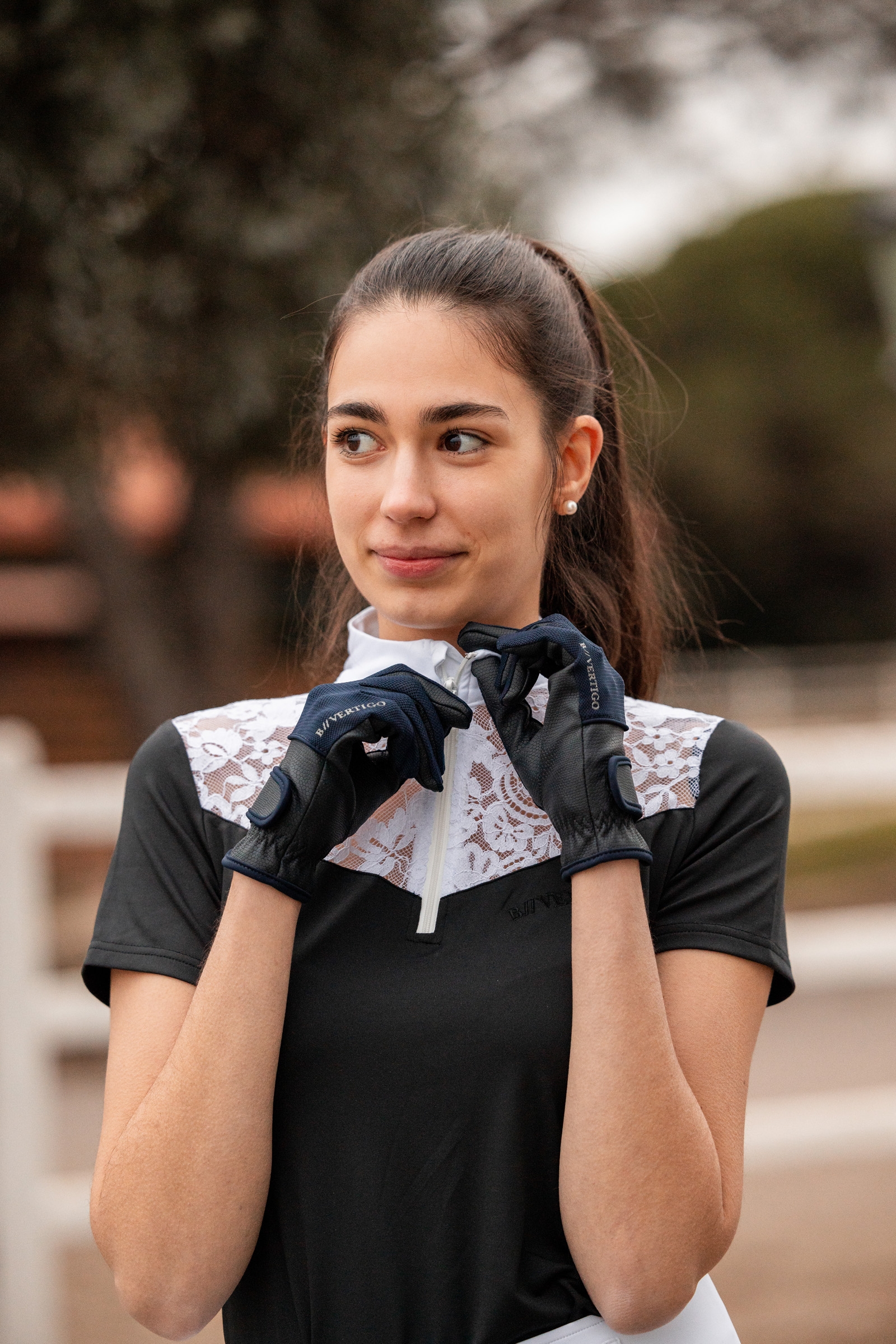 B Vertigo Carla sommer-ridehansker i mesh til dame