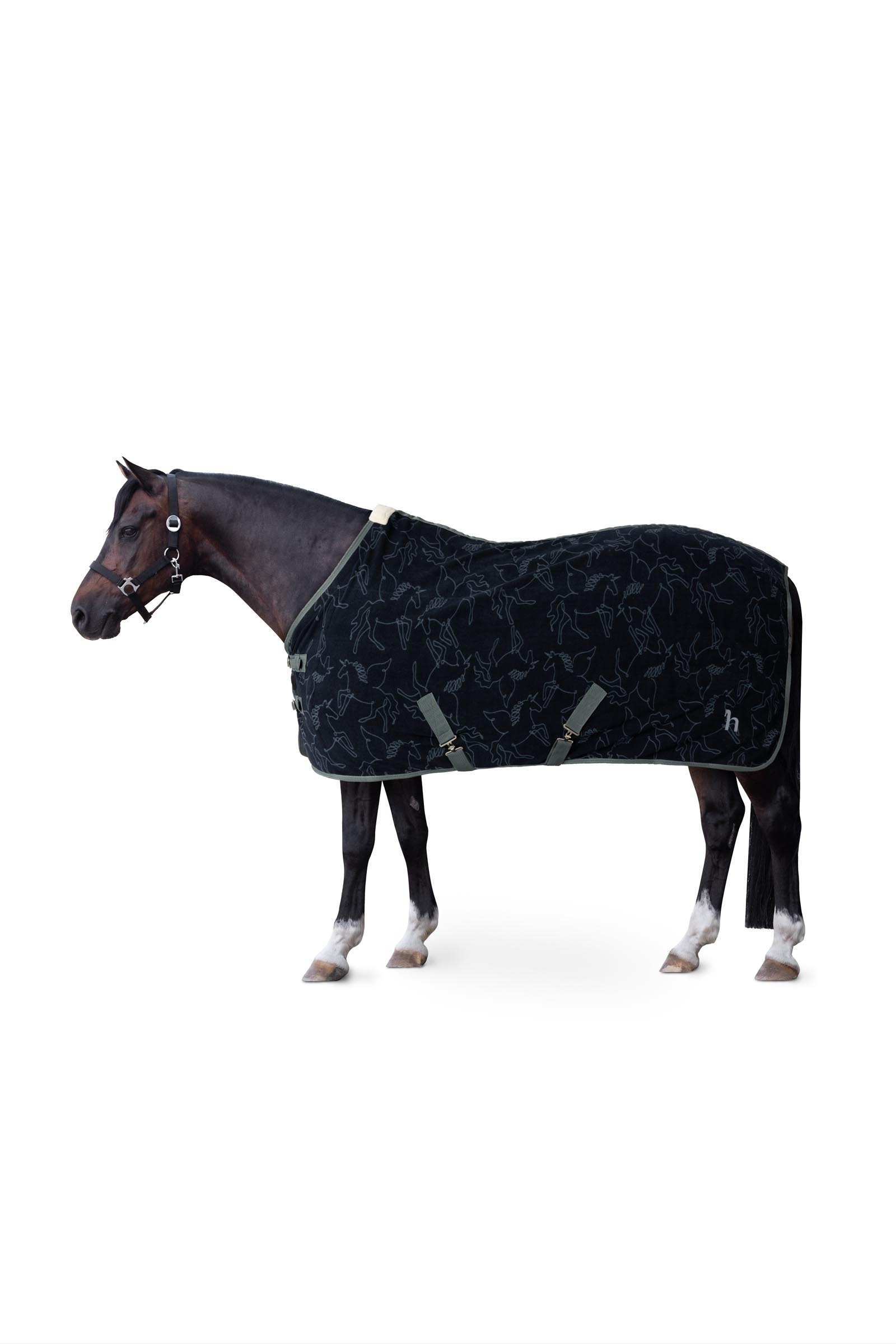 Blueberry Horze Pegasus fleece Cooler-dekken til ponni
