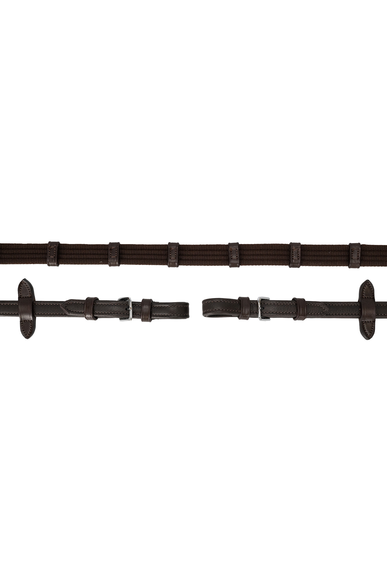 dark brown/silver Schockem&ouml;hle Sports Durasoft Web Reins