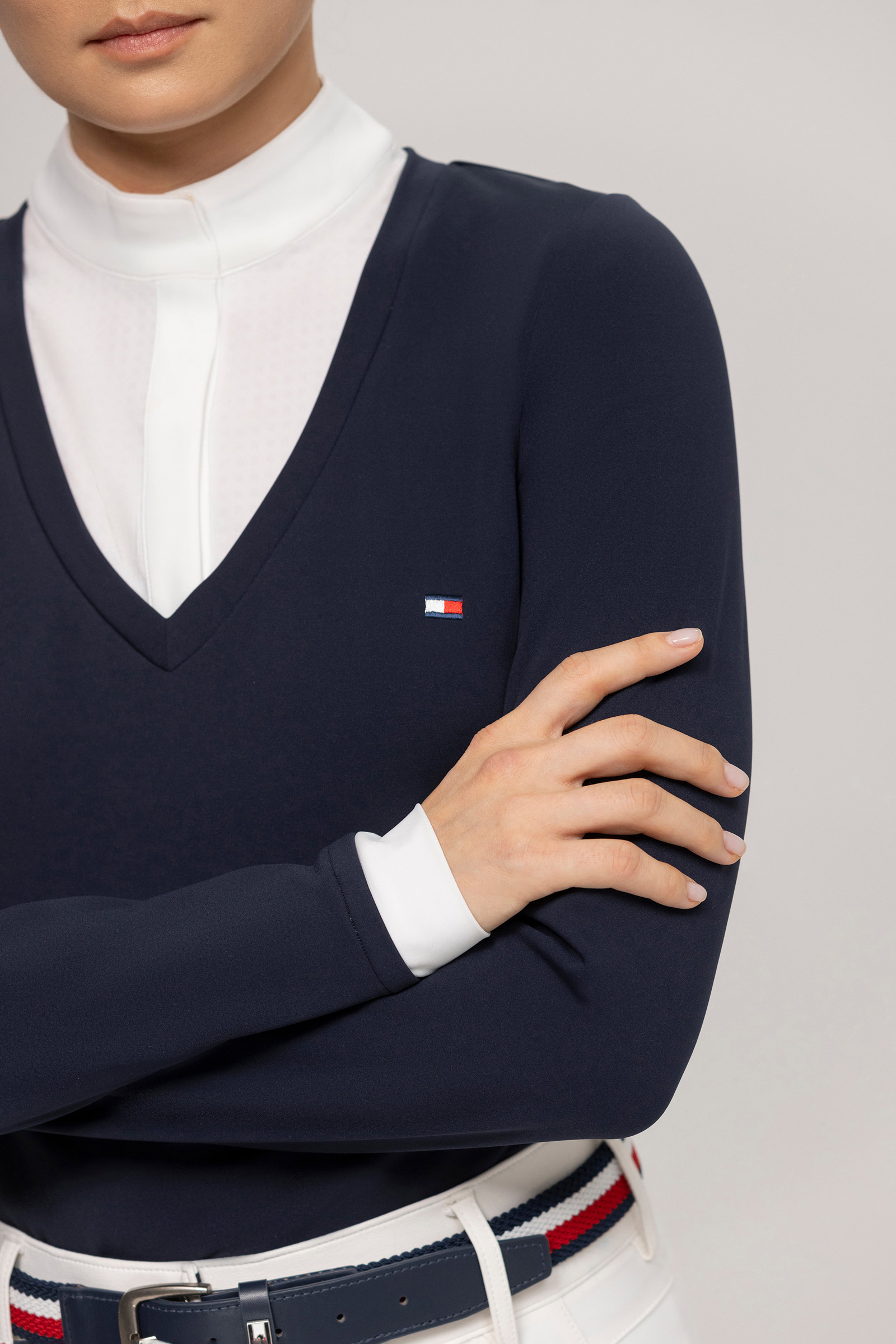 Tommy Hilfiger Equestrian Montana dames 2-i-1 stevneskjorte