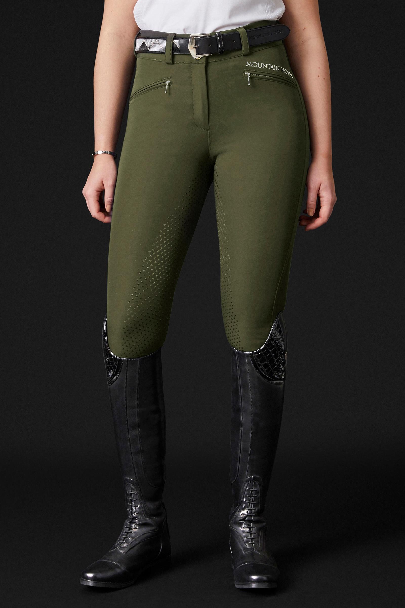 Mountain Horse Diana dame ridebukser med full grip