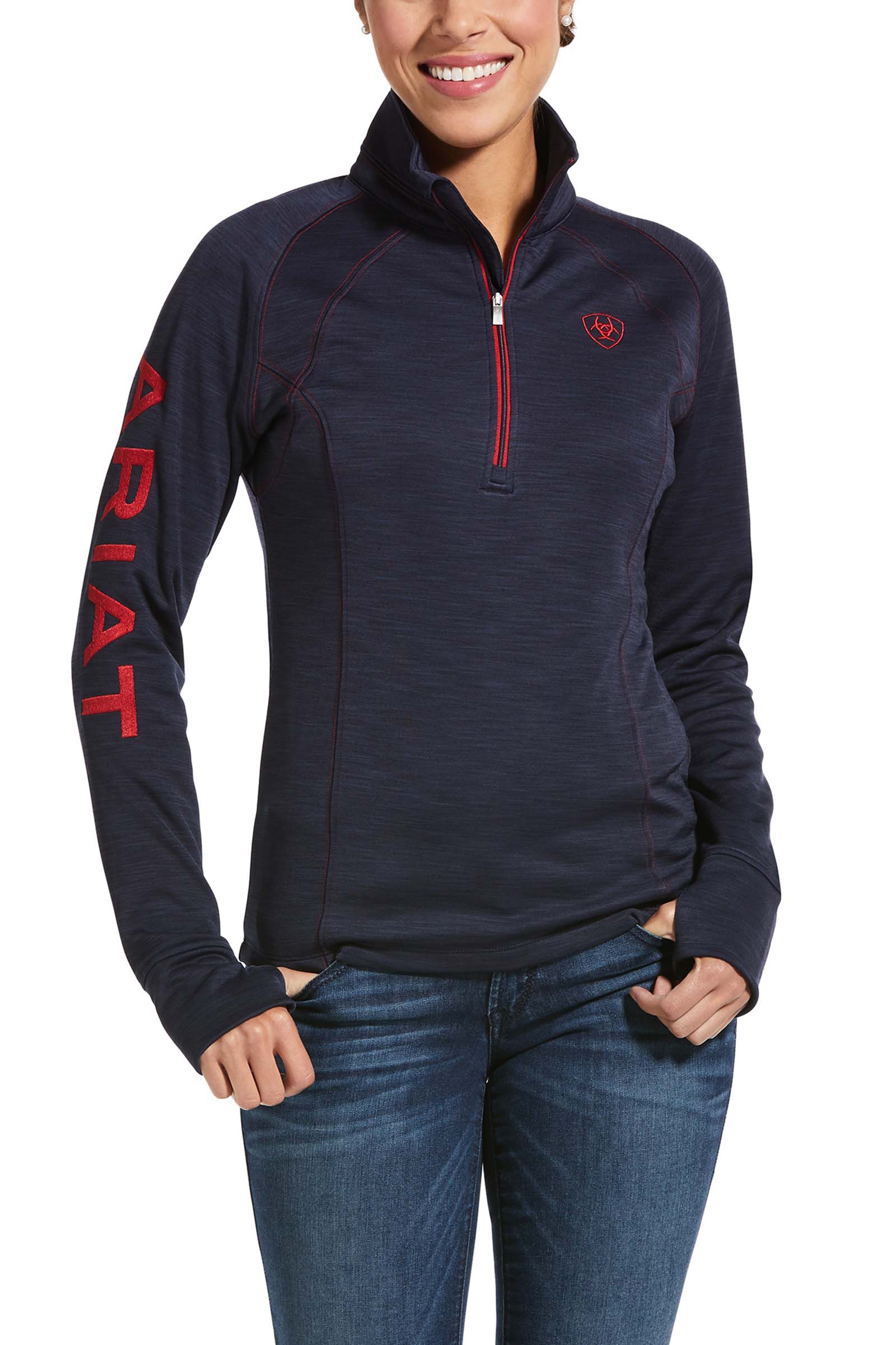 Ariat Tek Team sweatshirt med 1/2 glidelås, dame