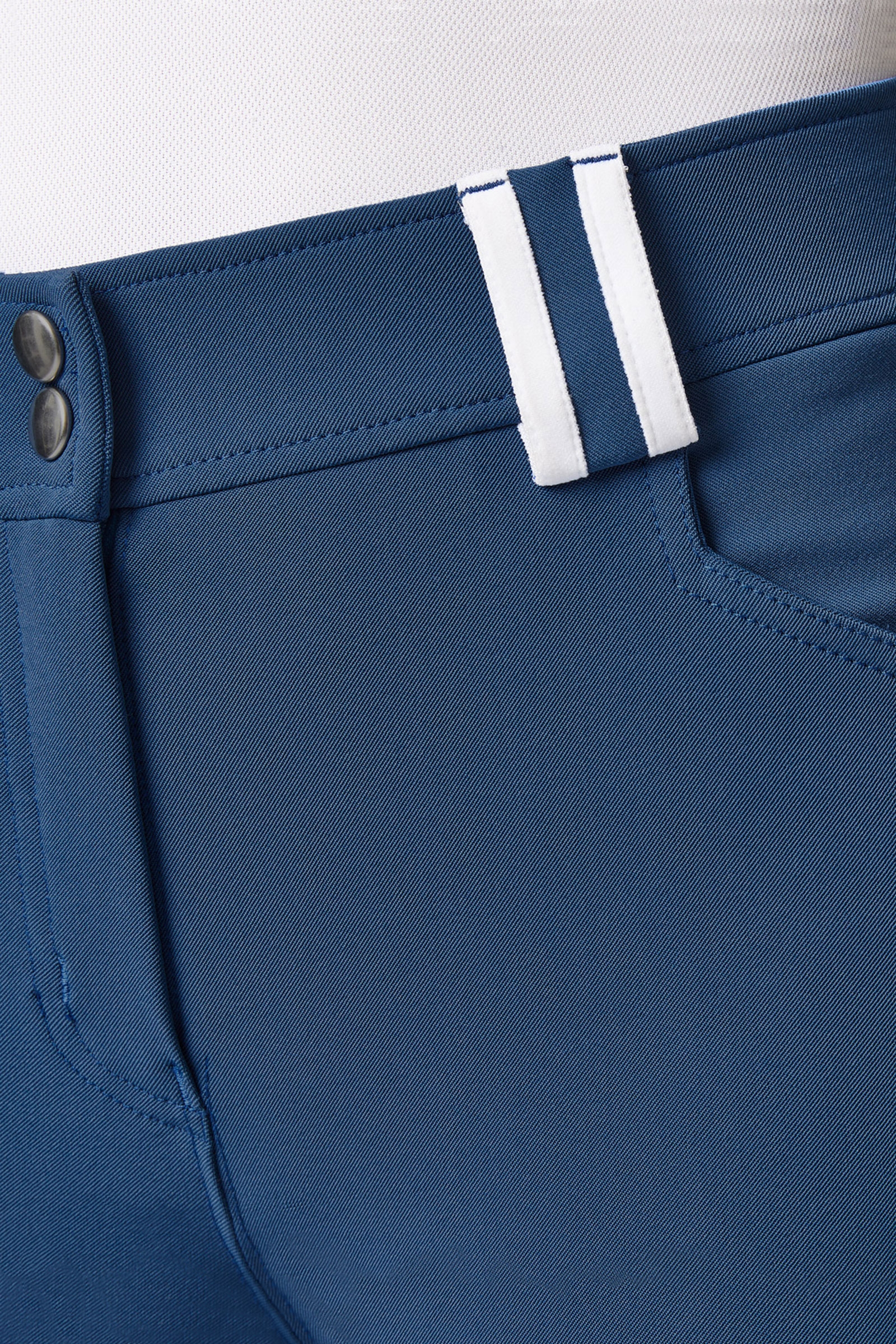 Helforsterkede ridebukser med kontrastbånd og høyt liv, dame