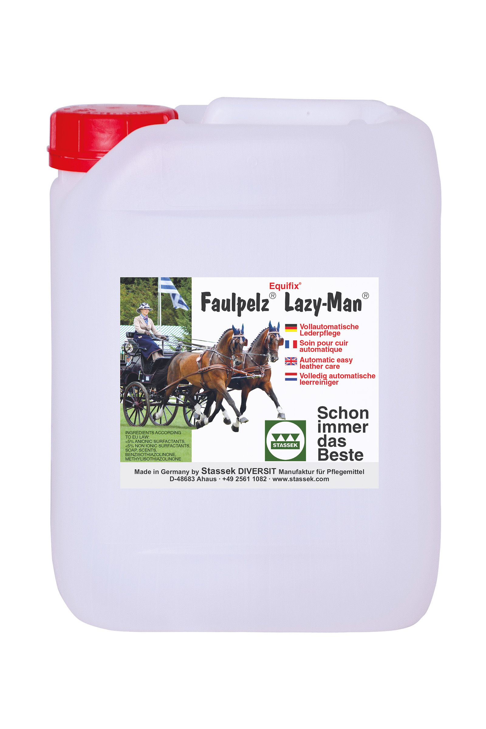 Stassek Equifix Faulpelz Lazy-Man Lærpleie, 2 liters