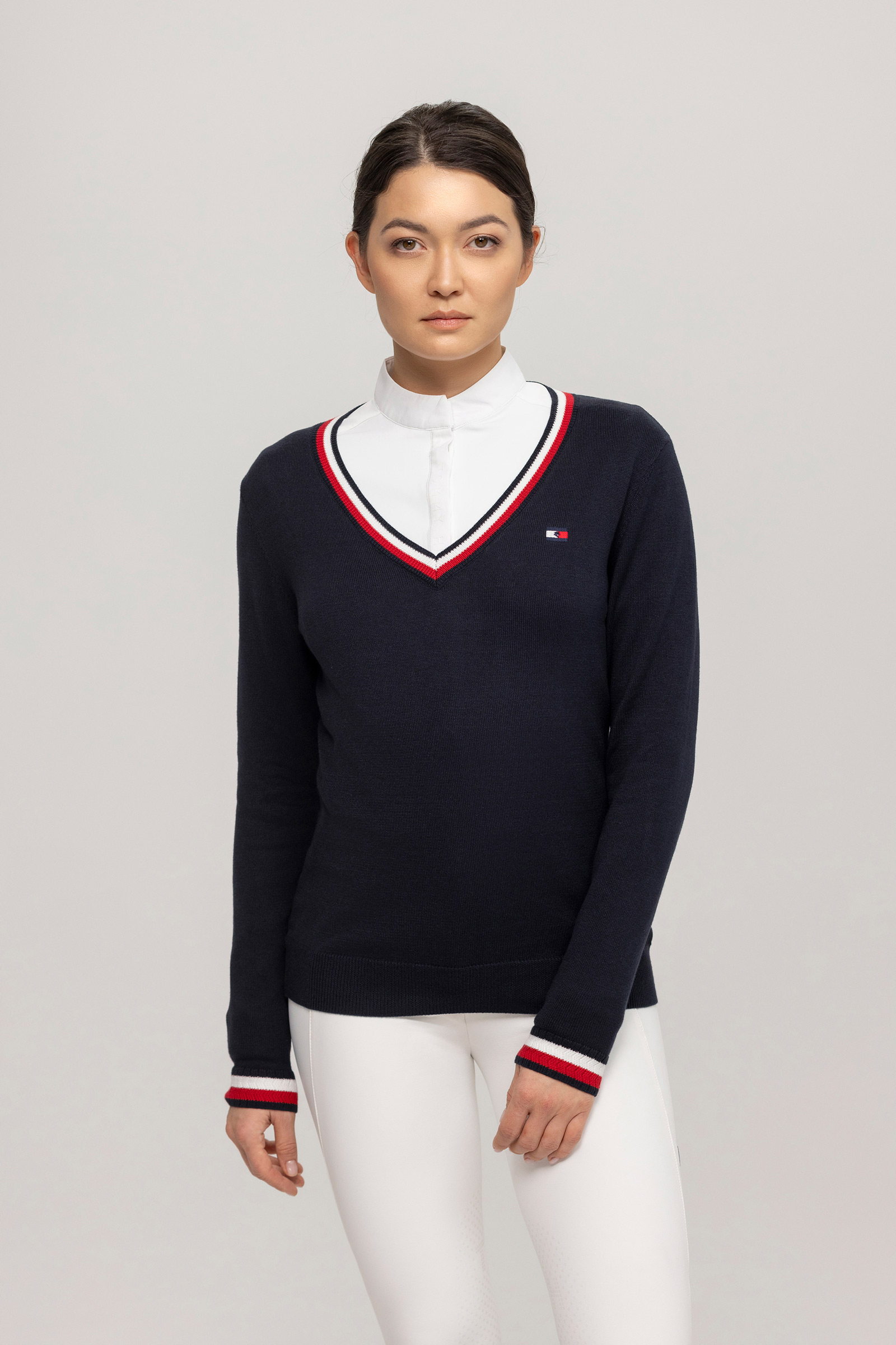 Tommy Hilfiger Equestrian Indiana dame genser med V-hals