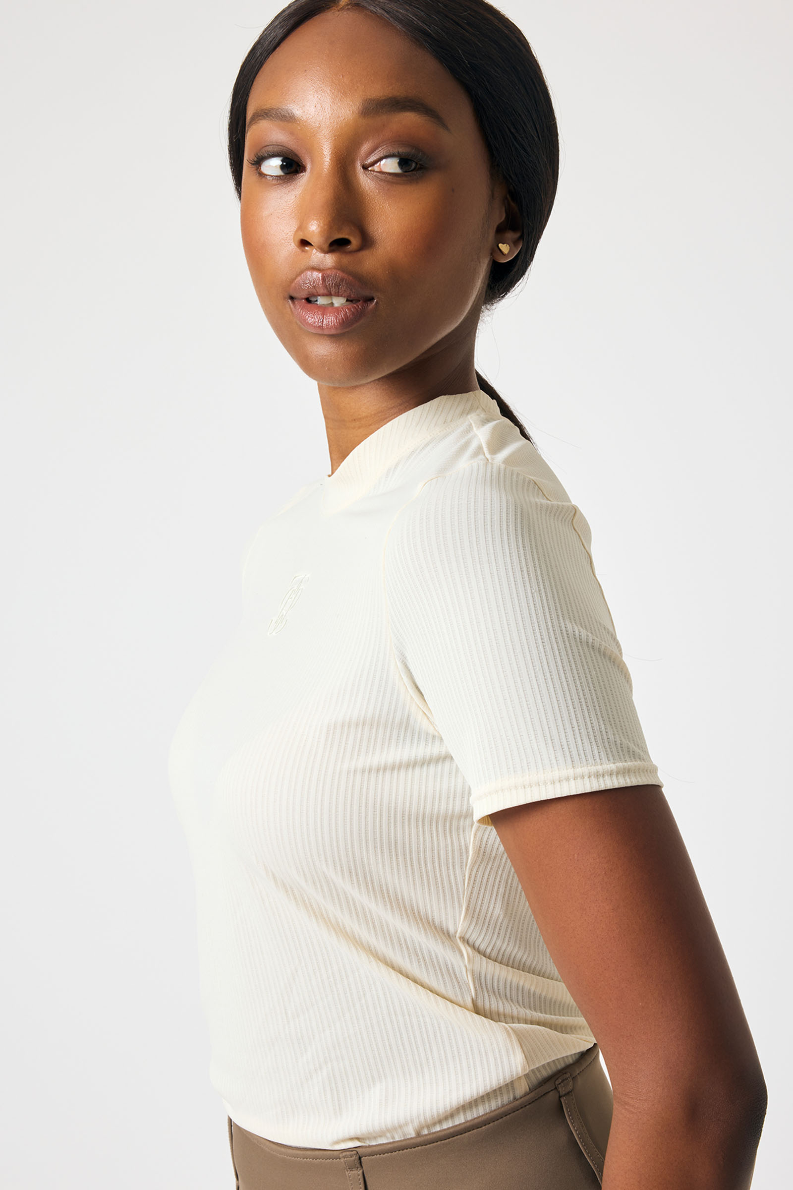 PS of Sweden Courtney S/S Stripet Mesh Topp