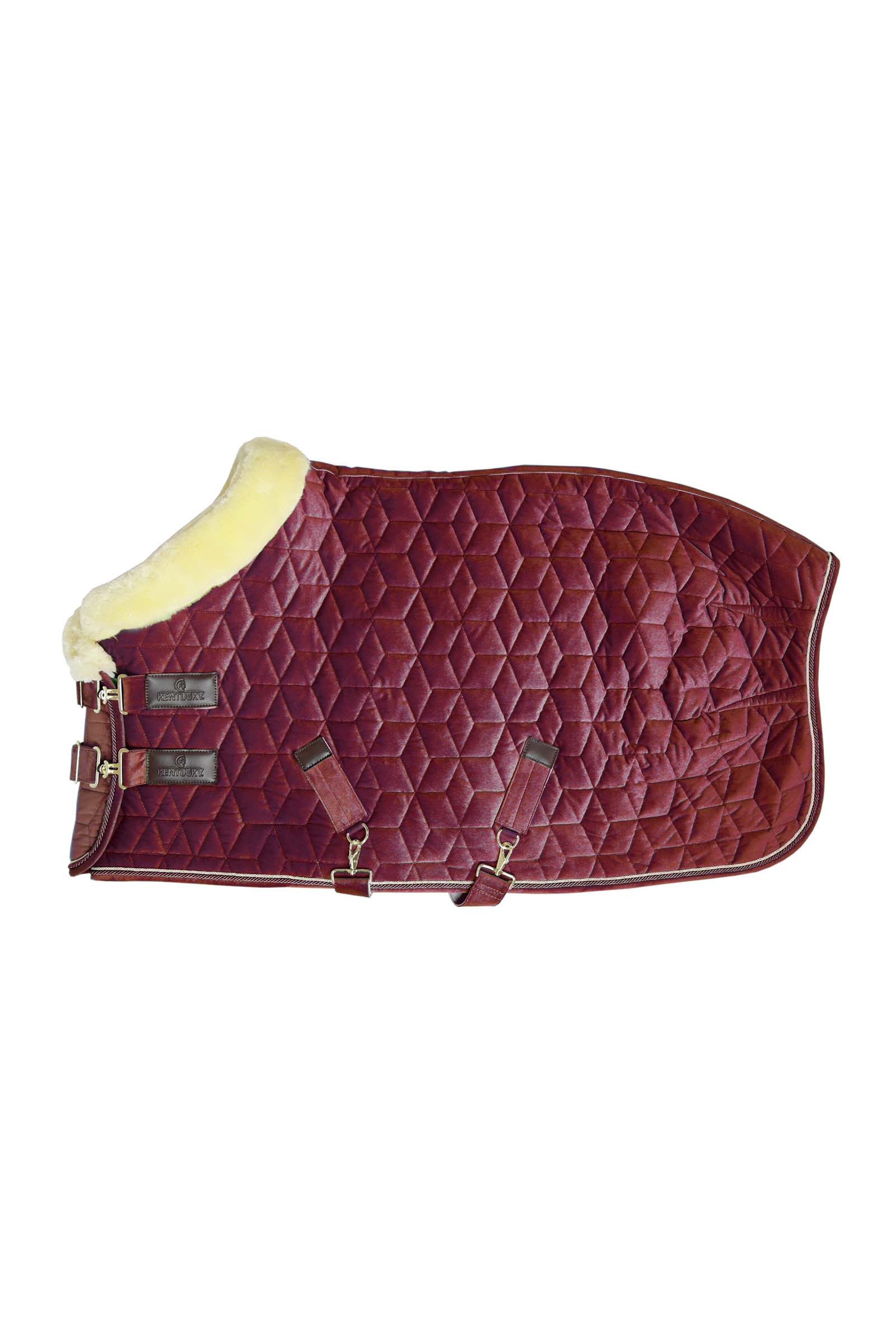 Burgundy Dark Red Kentucky Horsewear  Velvet stevnedekken, 160 gram