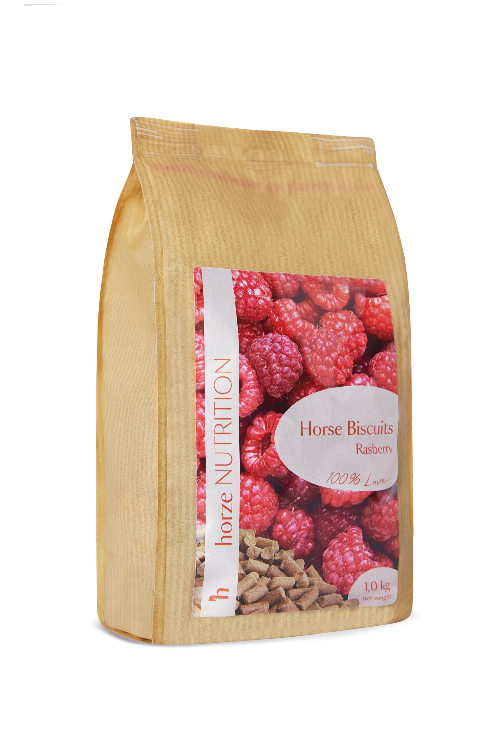 Horze Biscuits godbiter, bringebær, 1 kilo