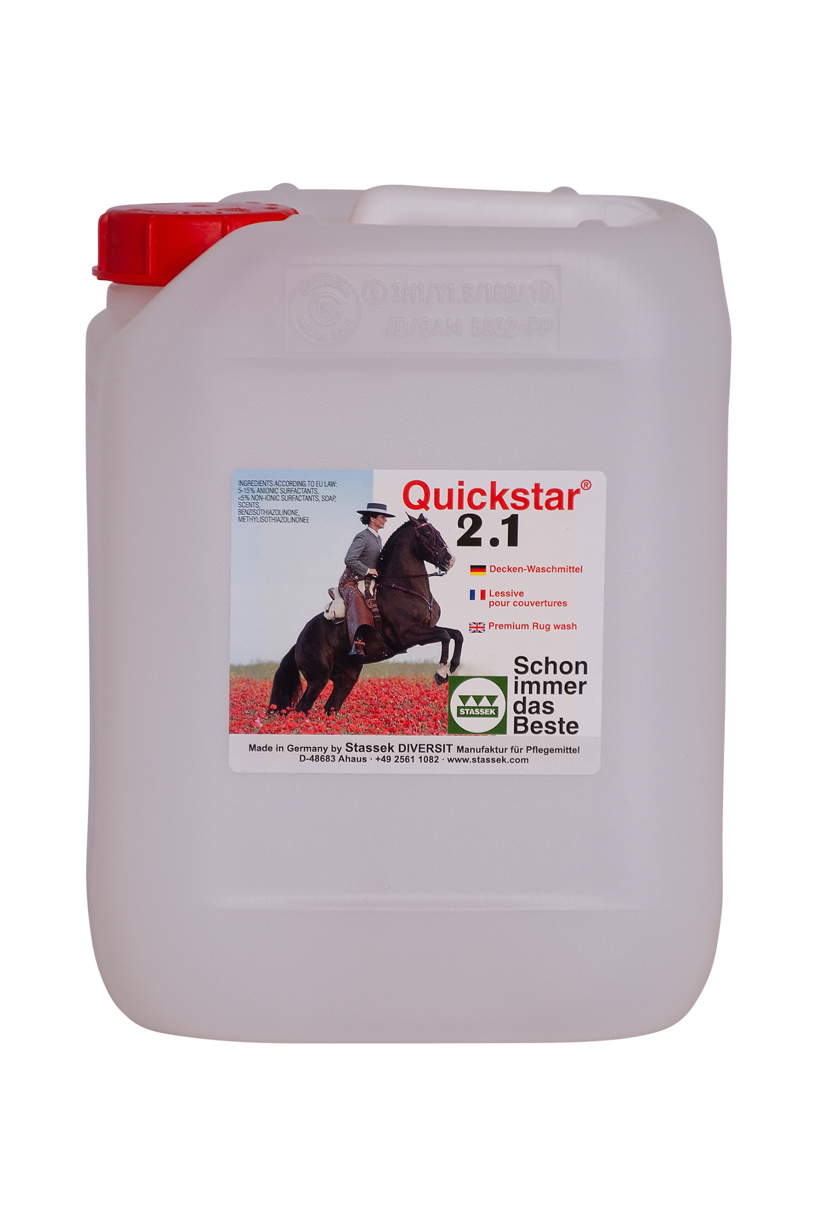 Stassek Quickstar 2.1 Premium Detergent for Dekker og sjabraker, 2 liters
