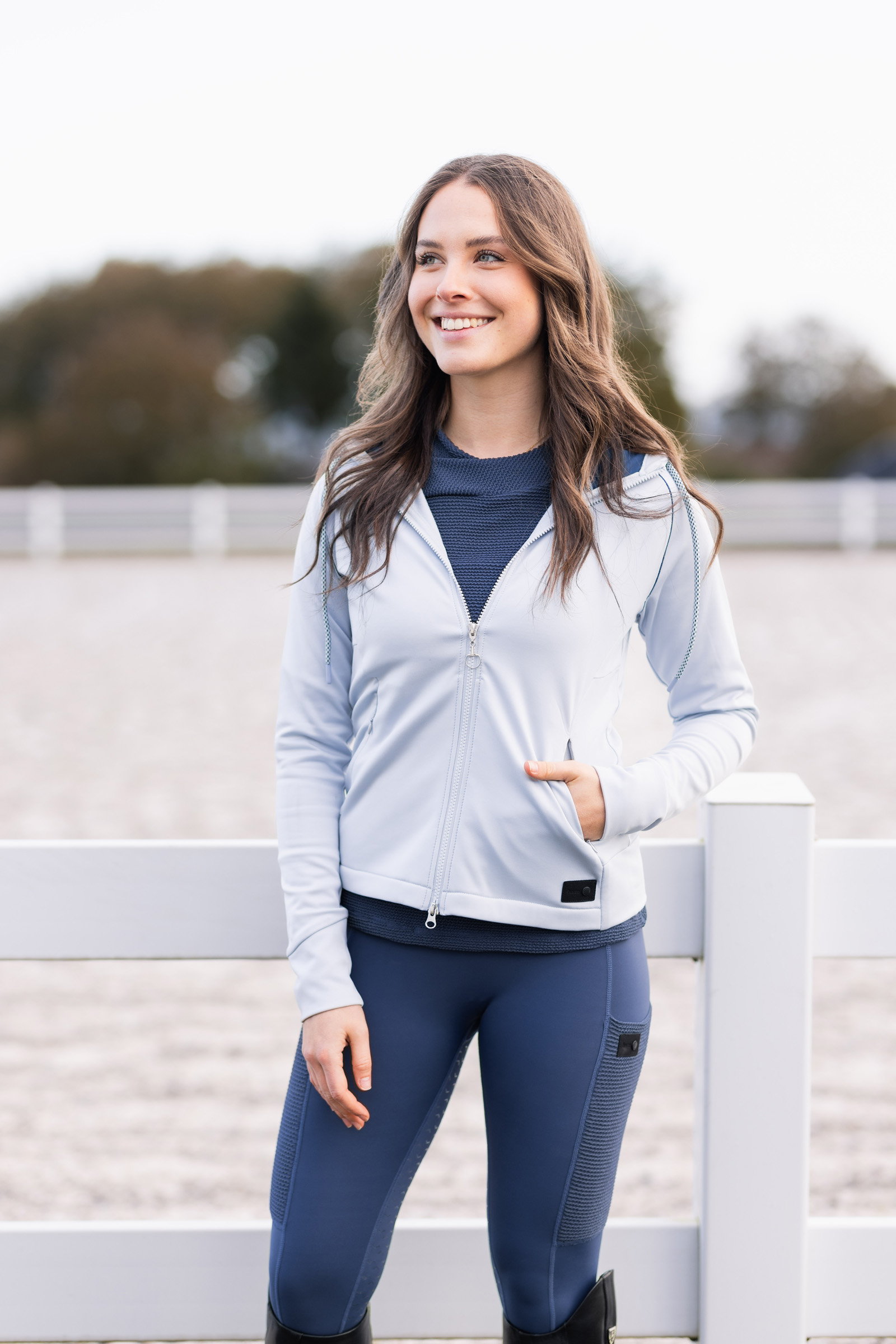 Horze Aida funksjonell sweatshirt med hette, til dame