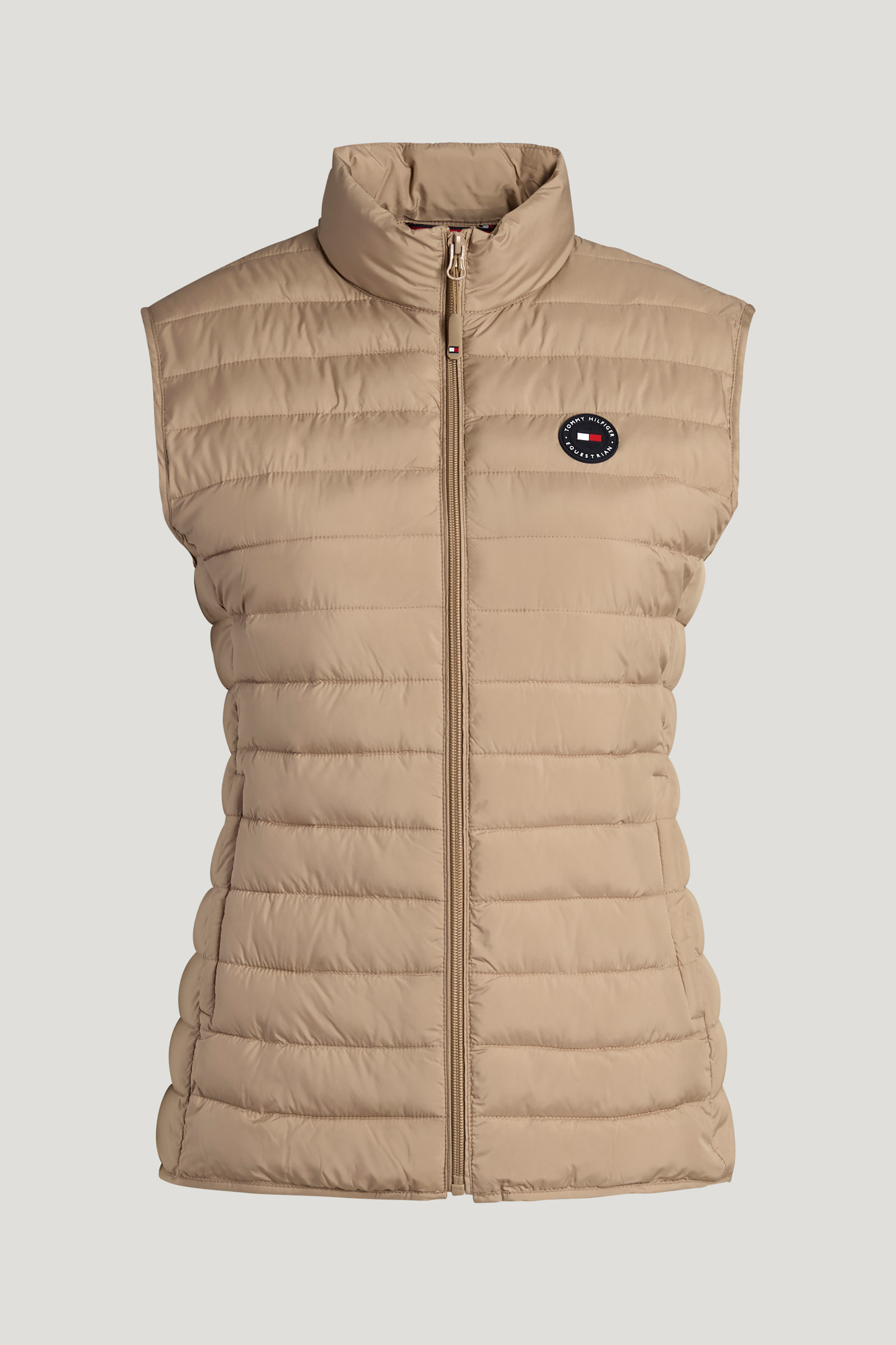 Beige Tommy Hilfiger Equestrian Serano dame vattert vest