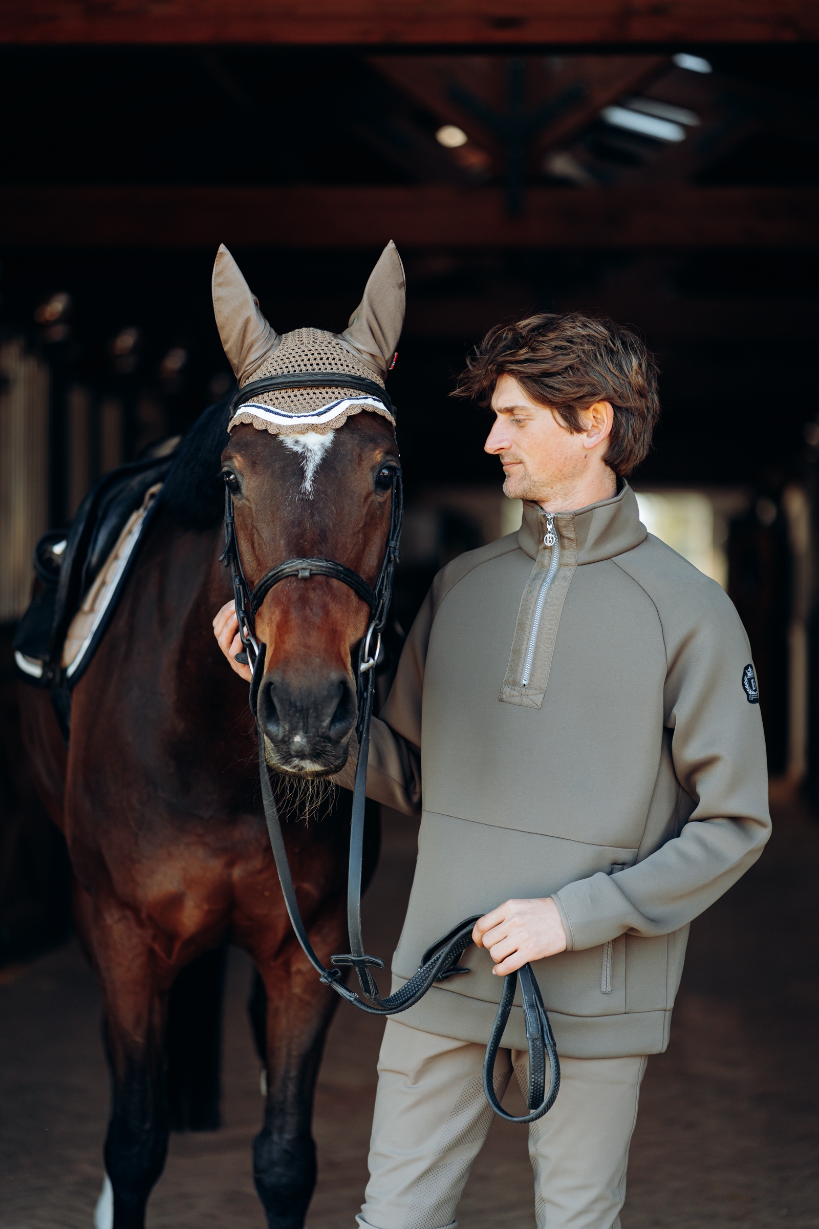 B Vertigo Nicolas funksjonell treningsskjorte med glidelåslommer, herre