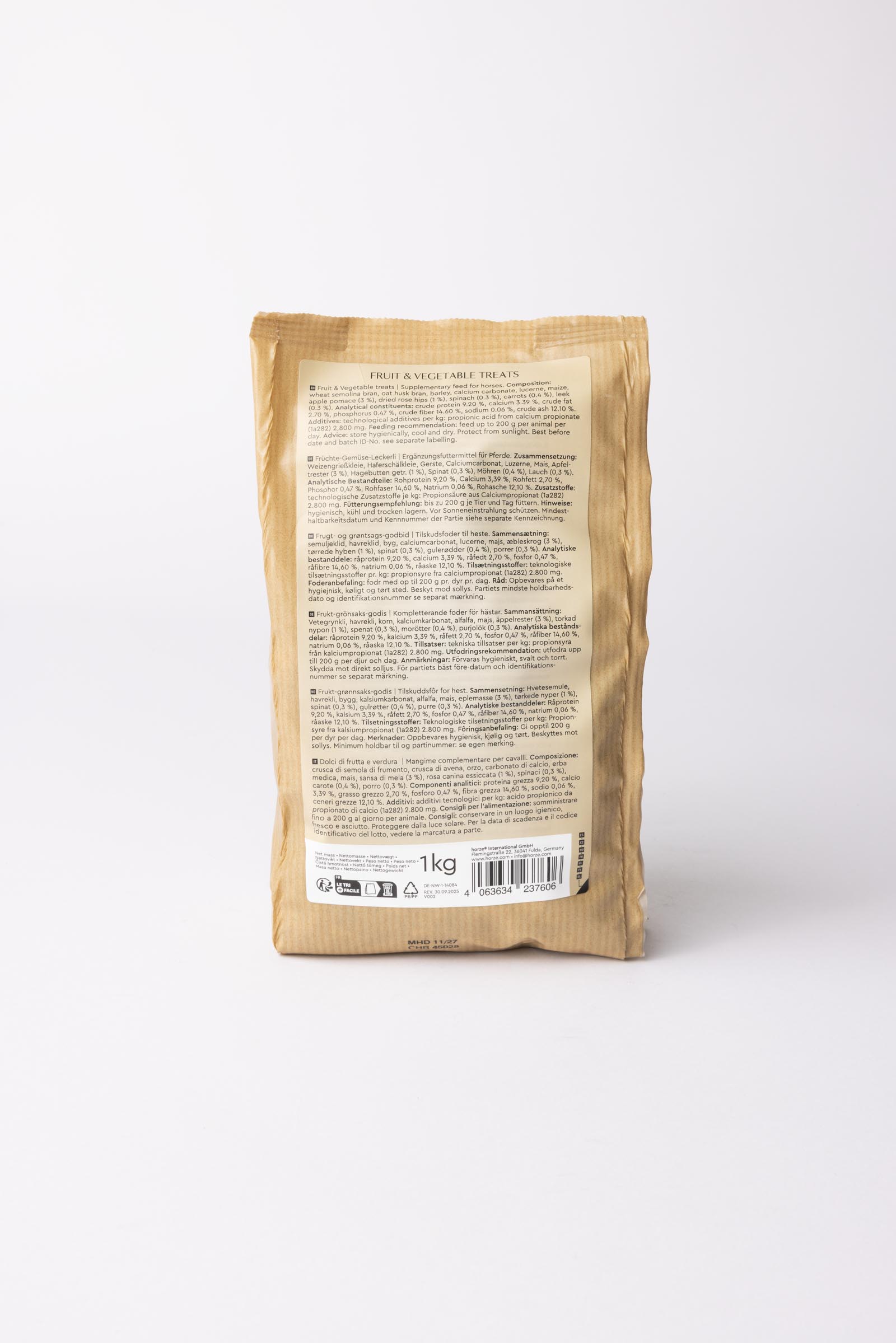 Horze Biscuits godbiter, frukt og gr&oslash;nnsaker, 1 kilo