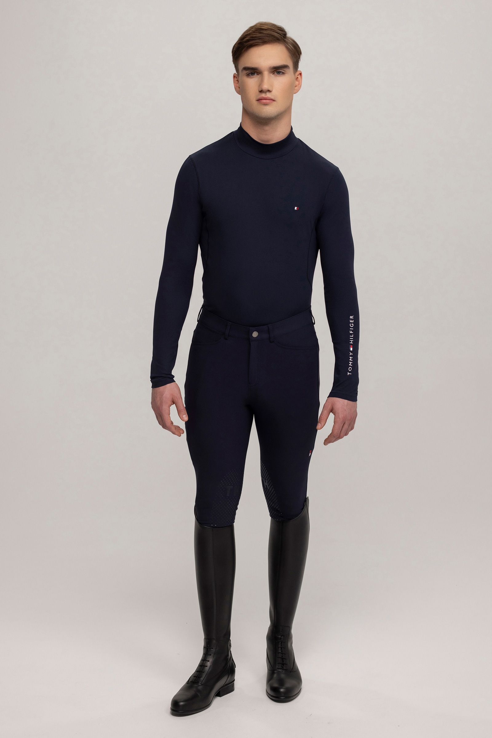 Tommy Hilfiger Equestrian Phoenix herre langermet skjorte med høy hals