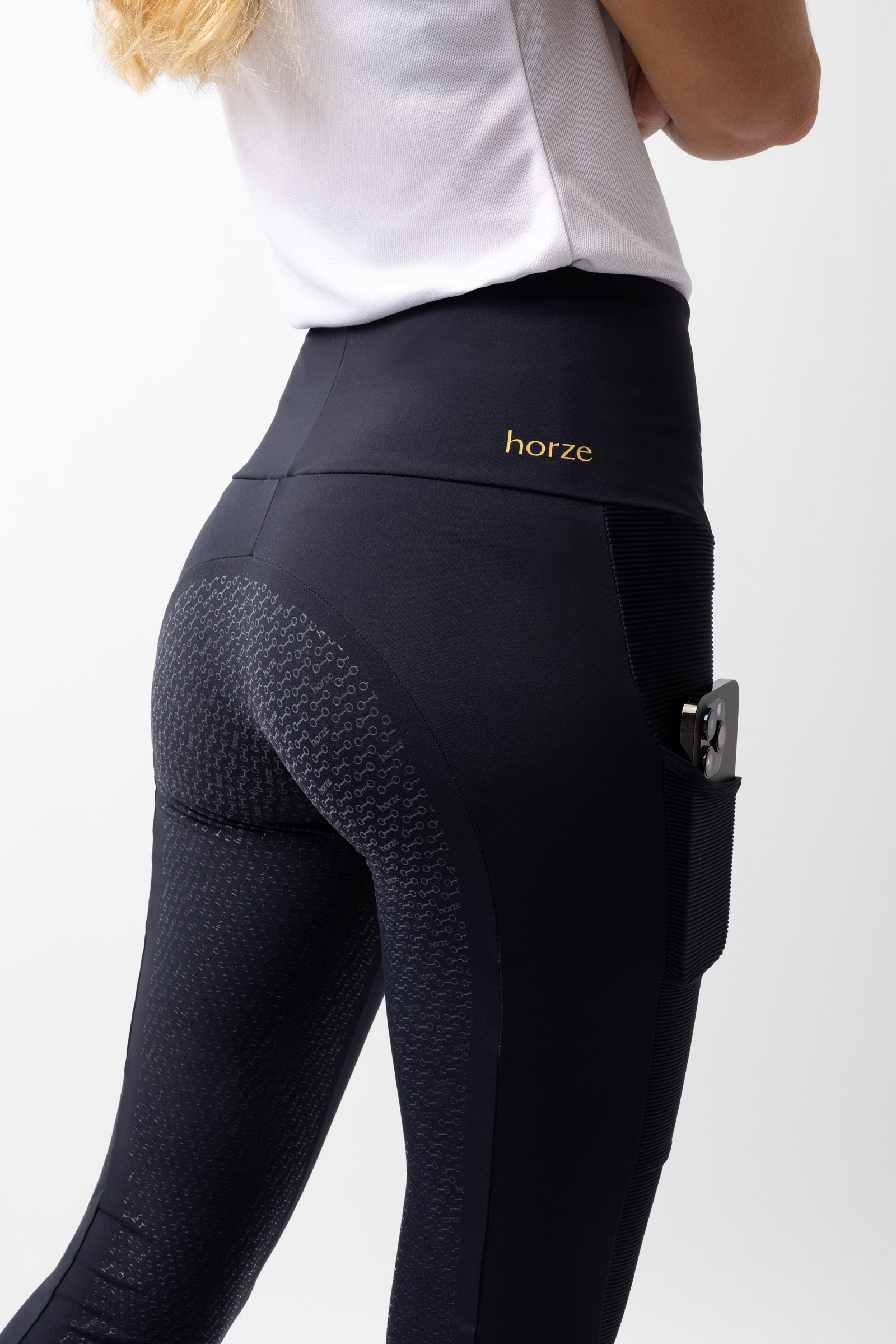 Horze Mathilde funksjonelle tights med helforsterket silikonsete, dame