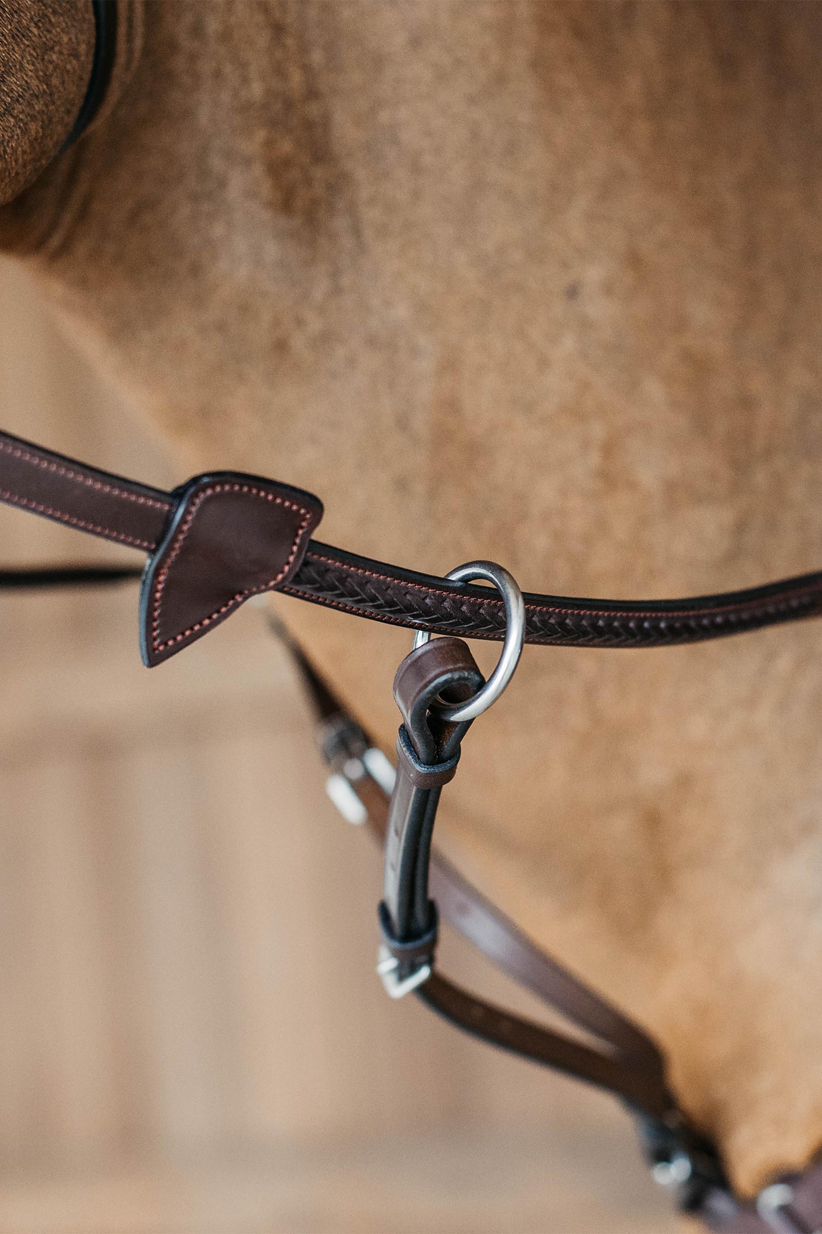 Dy'on New English gummitøyler (13 mm), flettet med 7 lærstoppere