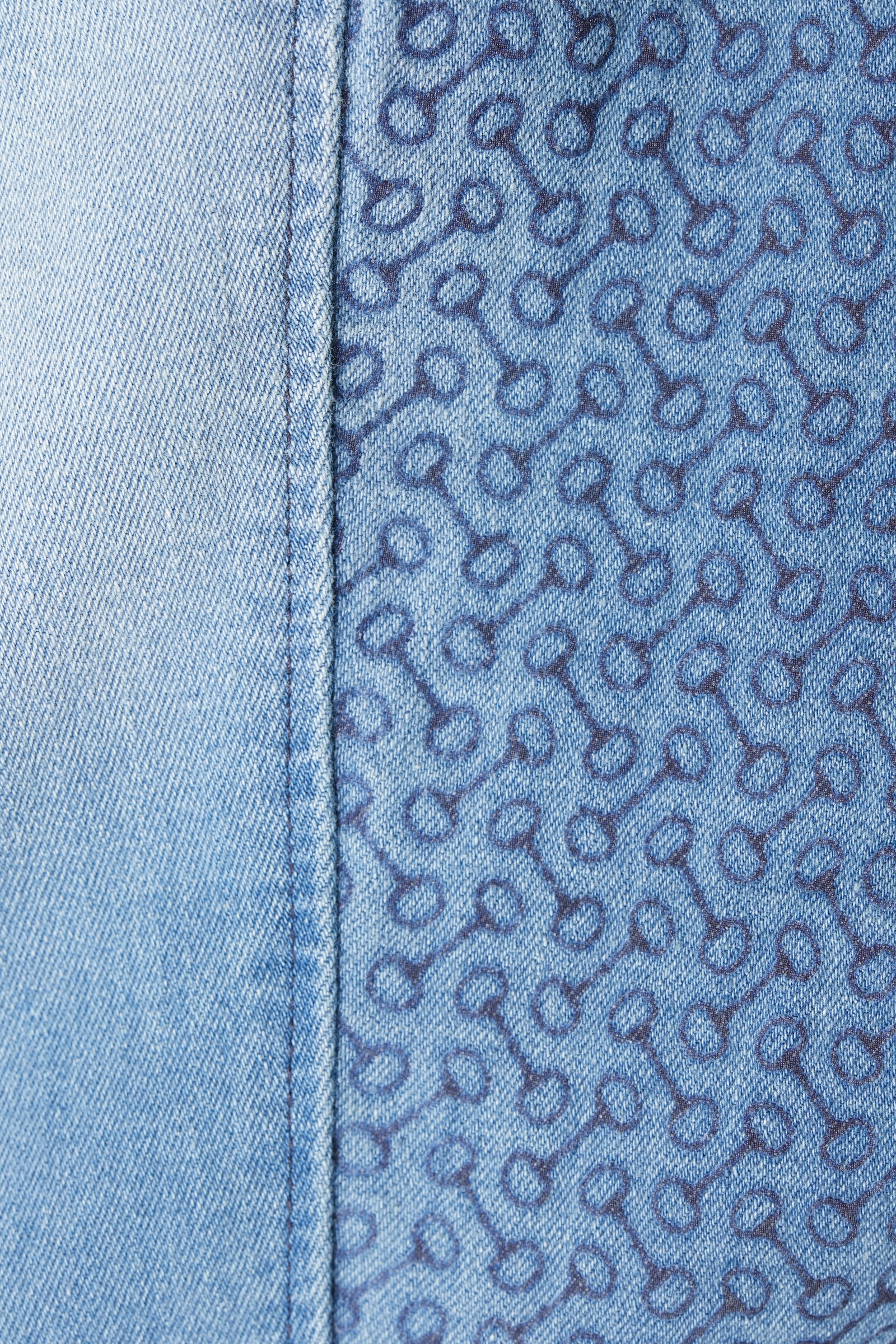 Horze Kaia denim-ridebukser, h&oslash;yt liv og helforsterket med silikon, dame