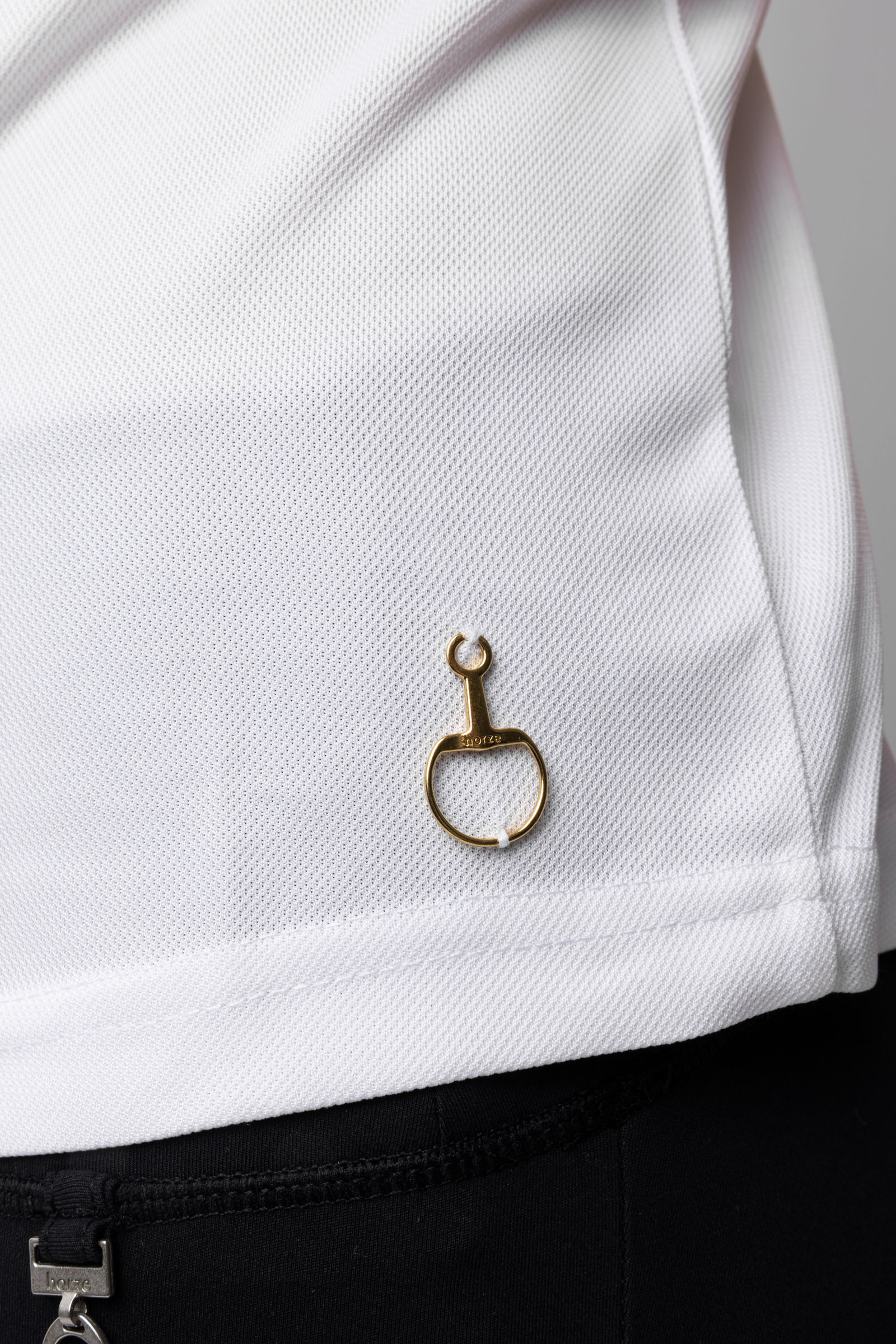 Horze Christel kortermet stevneskjorte med volang, barn