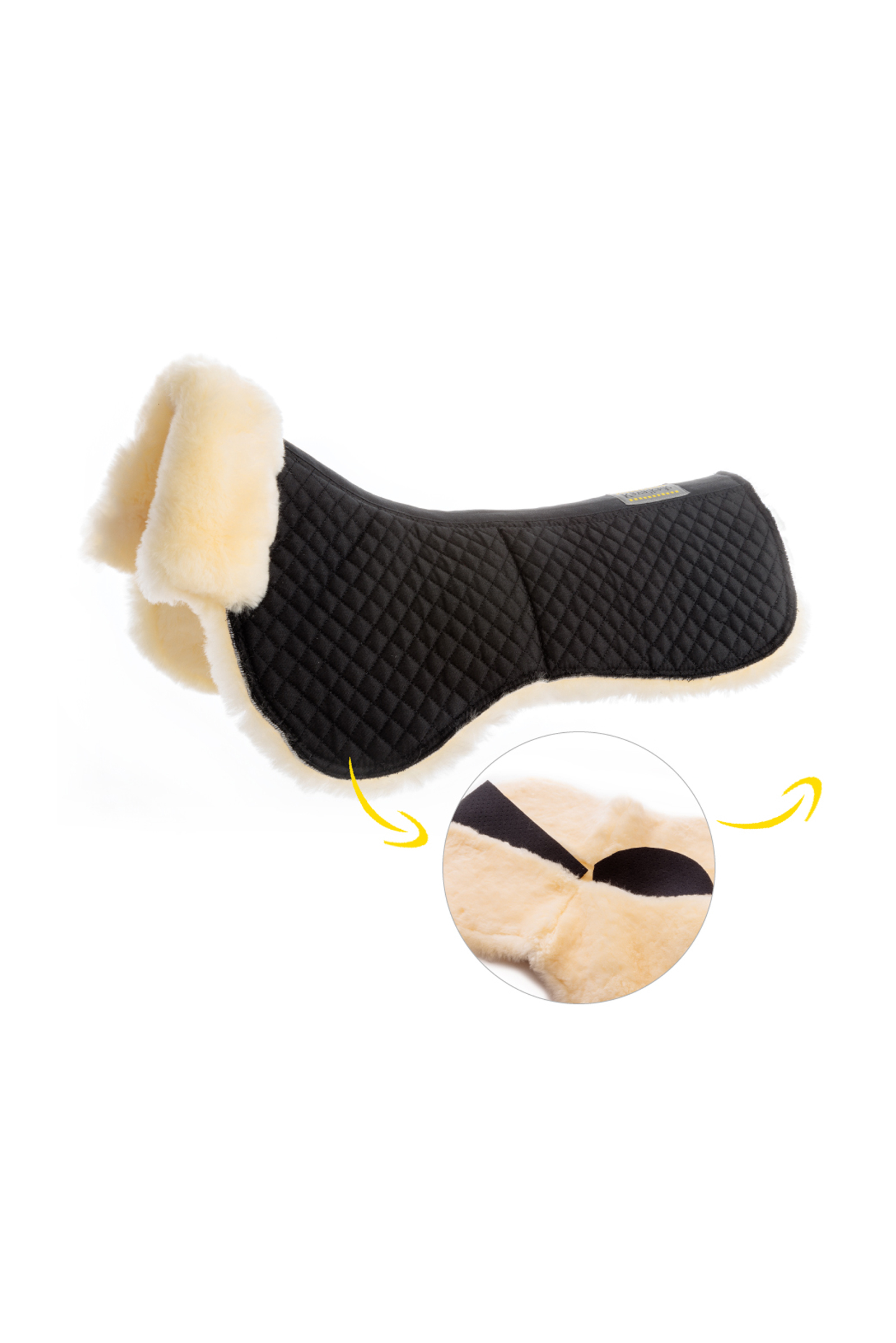 Kavalkade Lammull Sadelunderlag med Innvendige Lommer