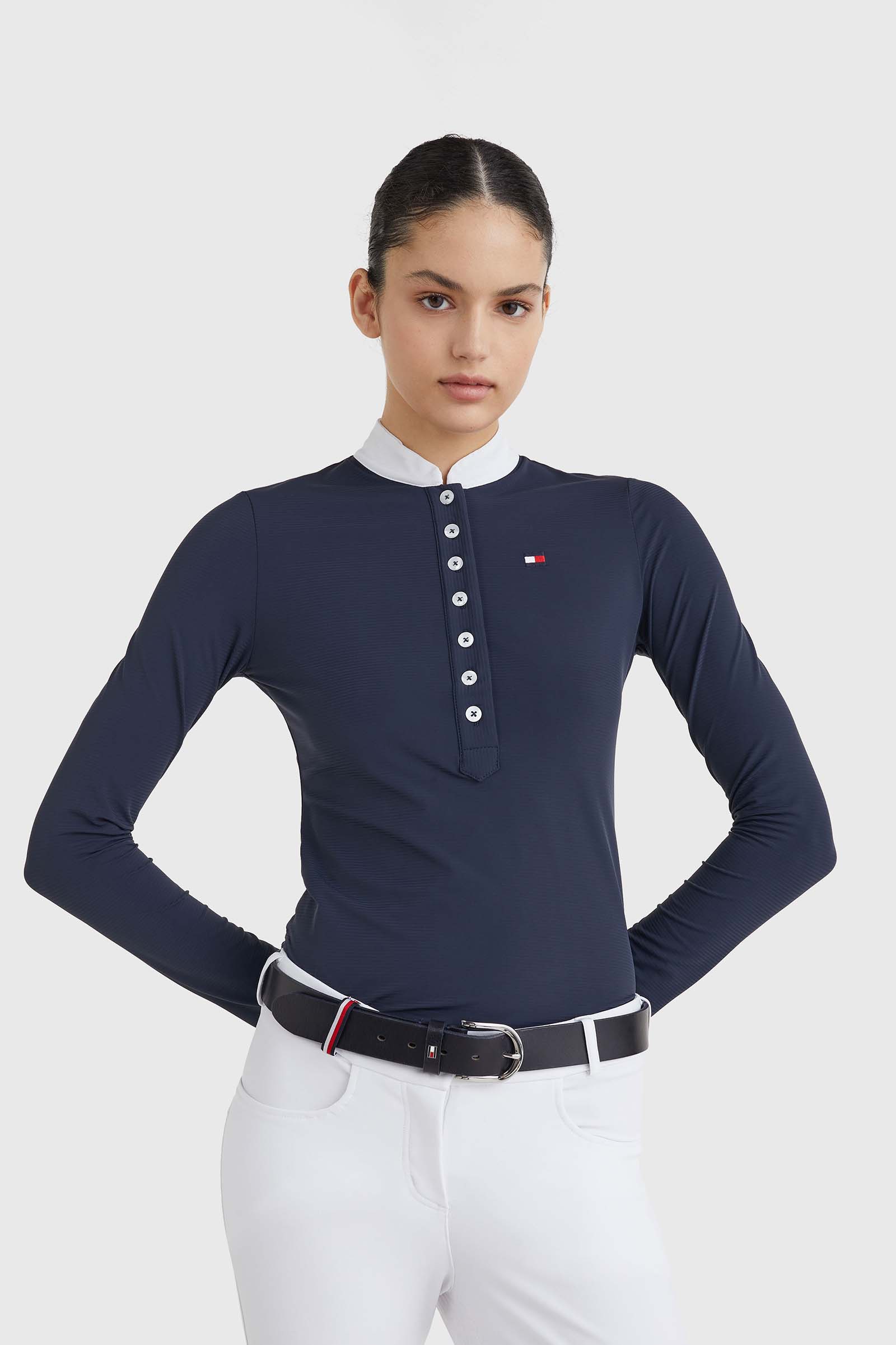Tommy Hilfiger Equestrian langermet stevneskjorte, dame