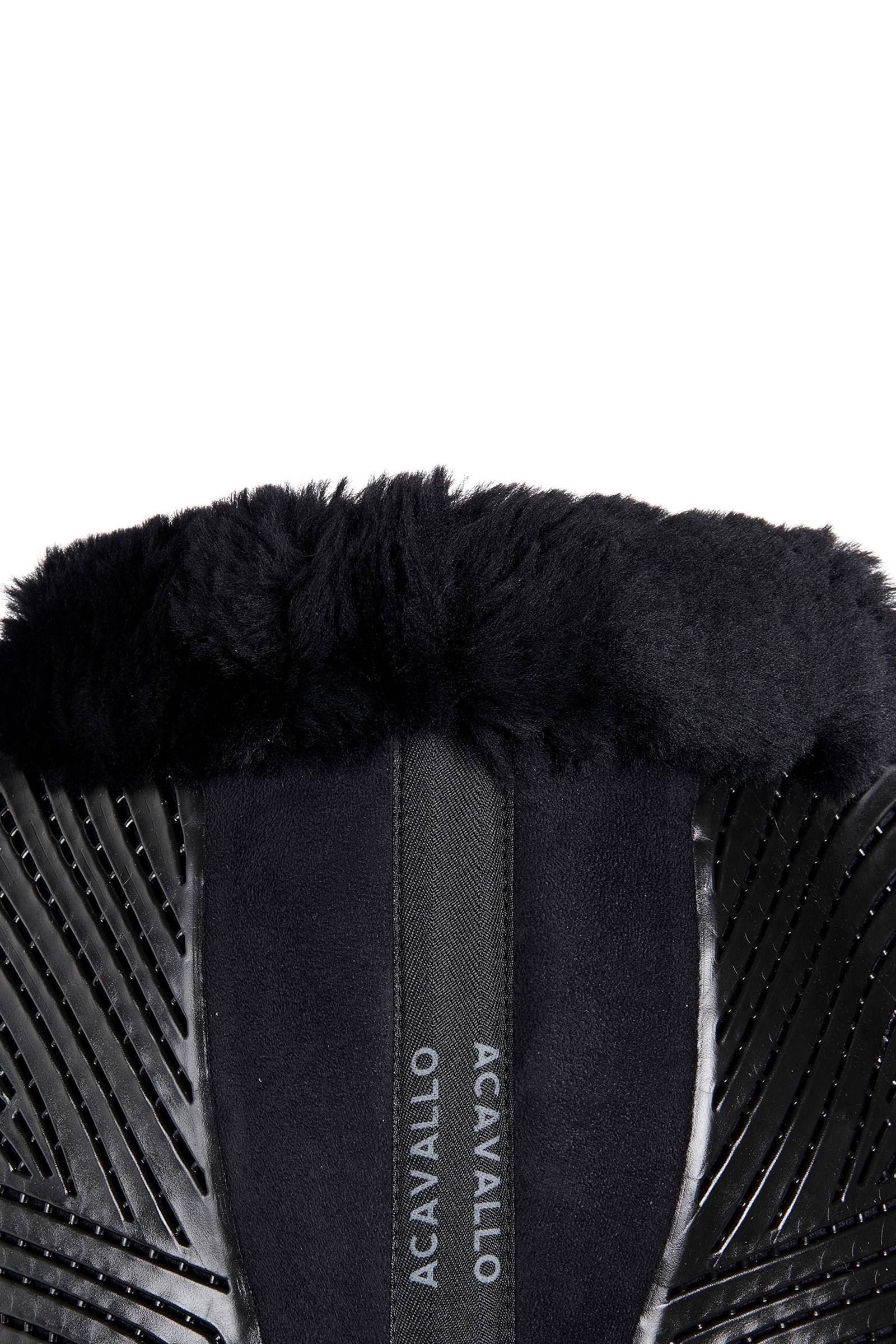 Acavallo Close Contact Gel & Memory Foam Halvpad med lammeskinn