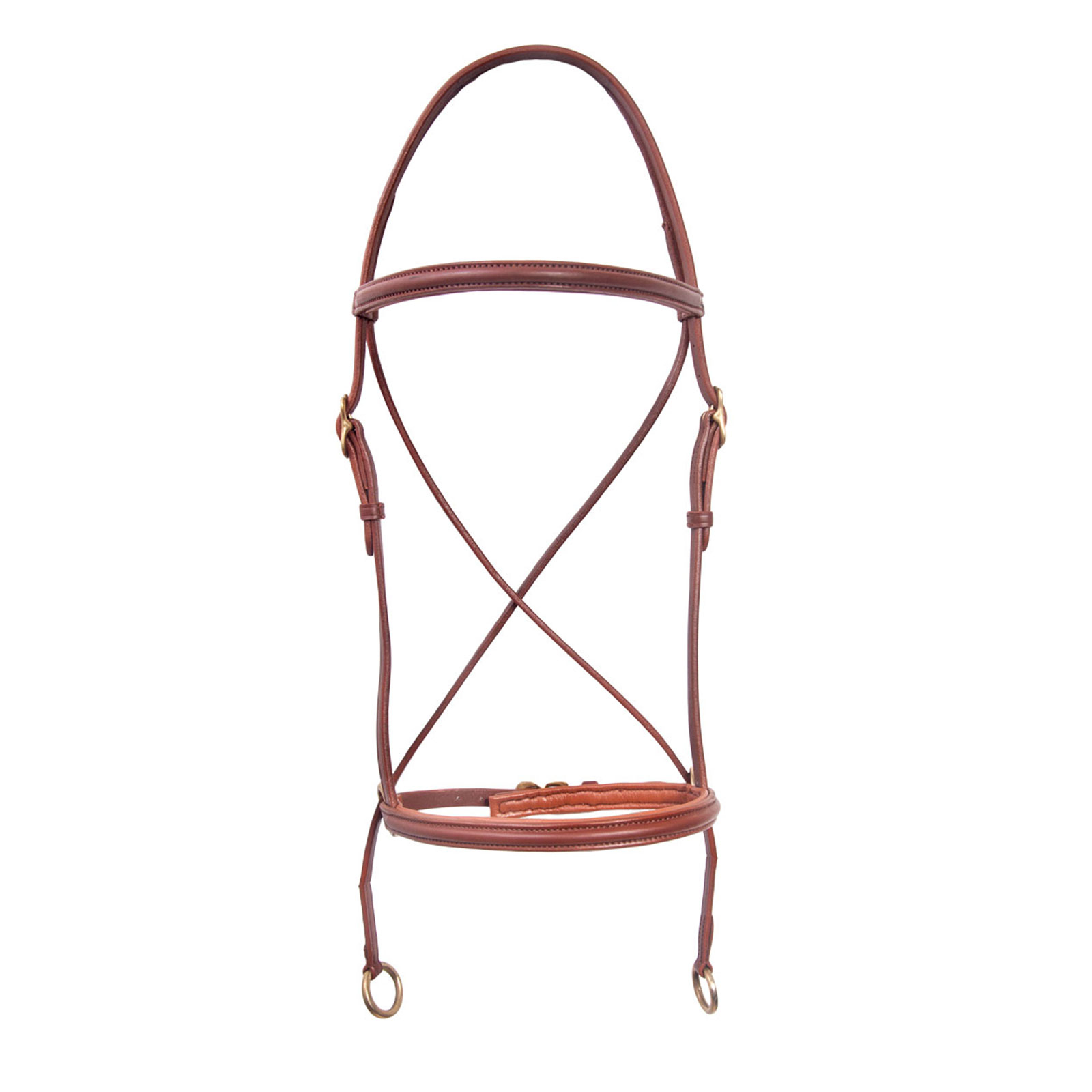 Karlslund Bittløst hodelag, Brun/messing