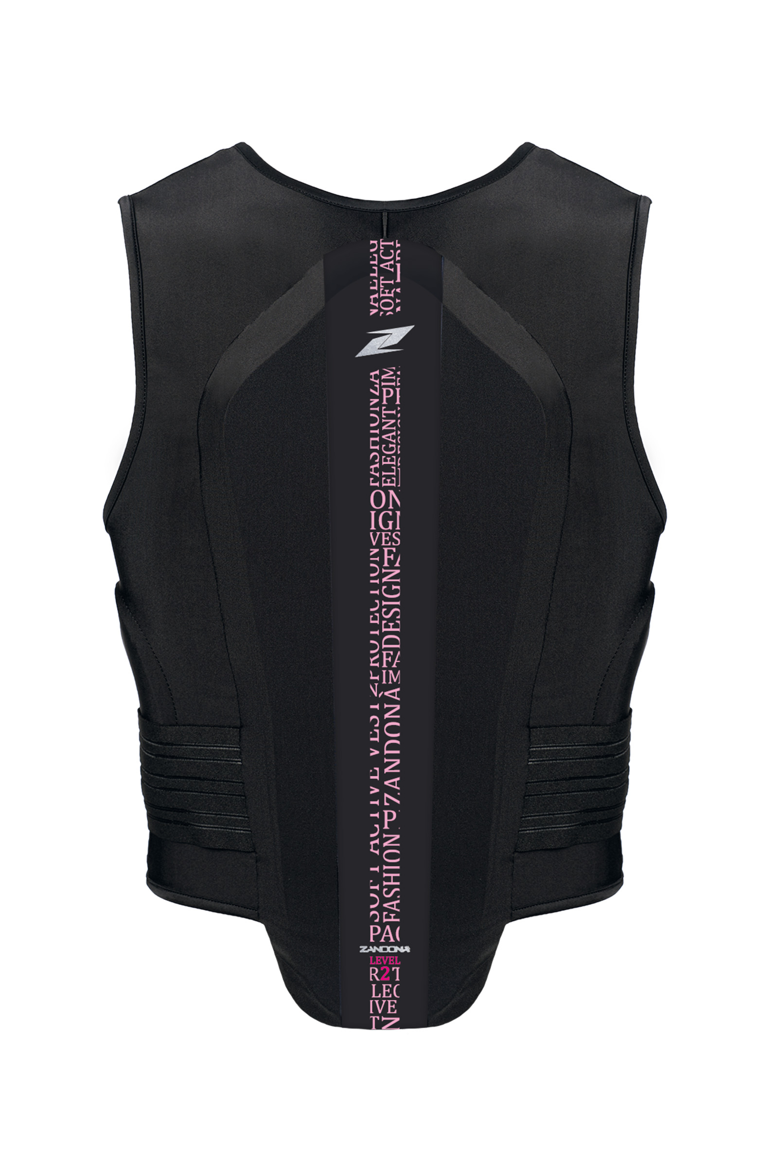 Black/Light Pink Stretch Zandona Soft Vest Pro x6 (158-167 cm) ryggbeskytter