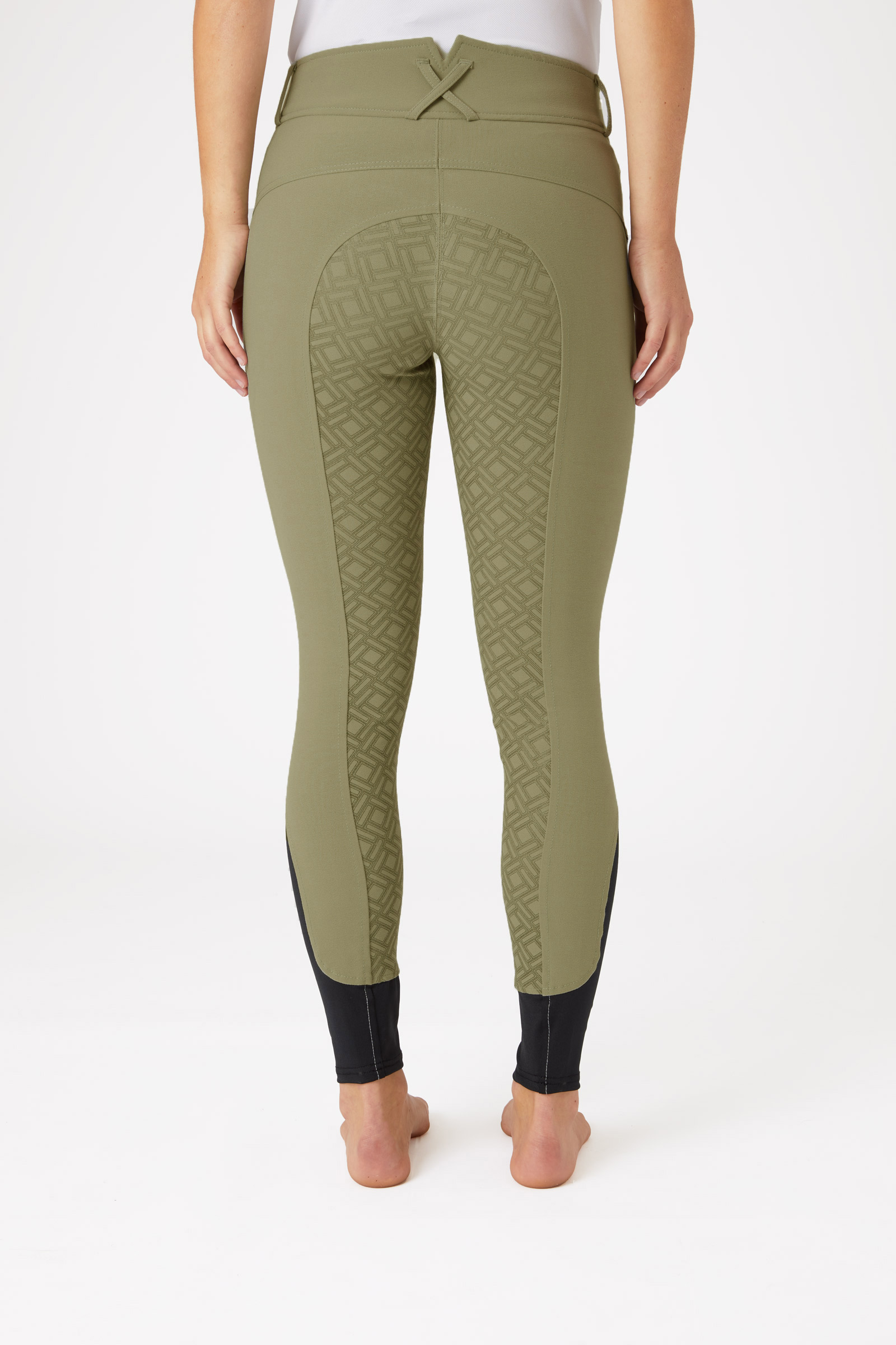 Horze helforsterkede ridebukser med silikon full grip og høyt liv til dame